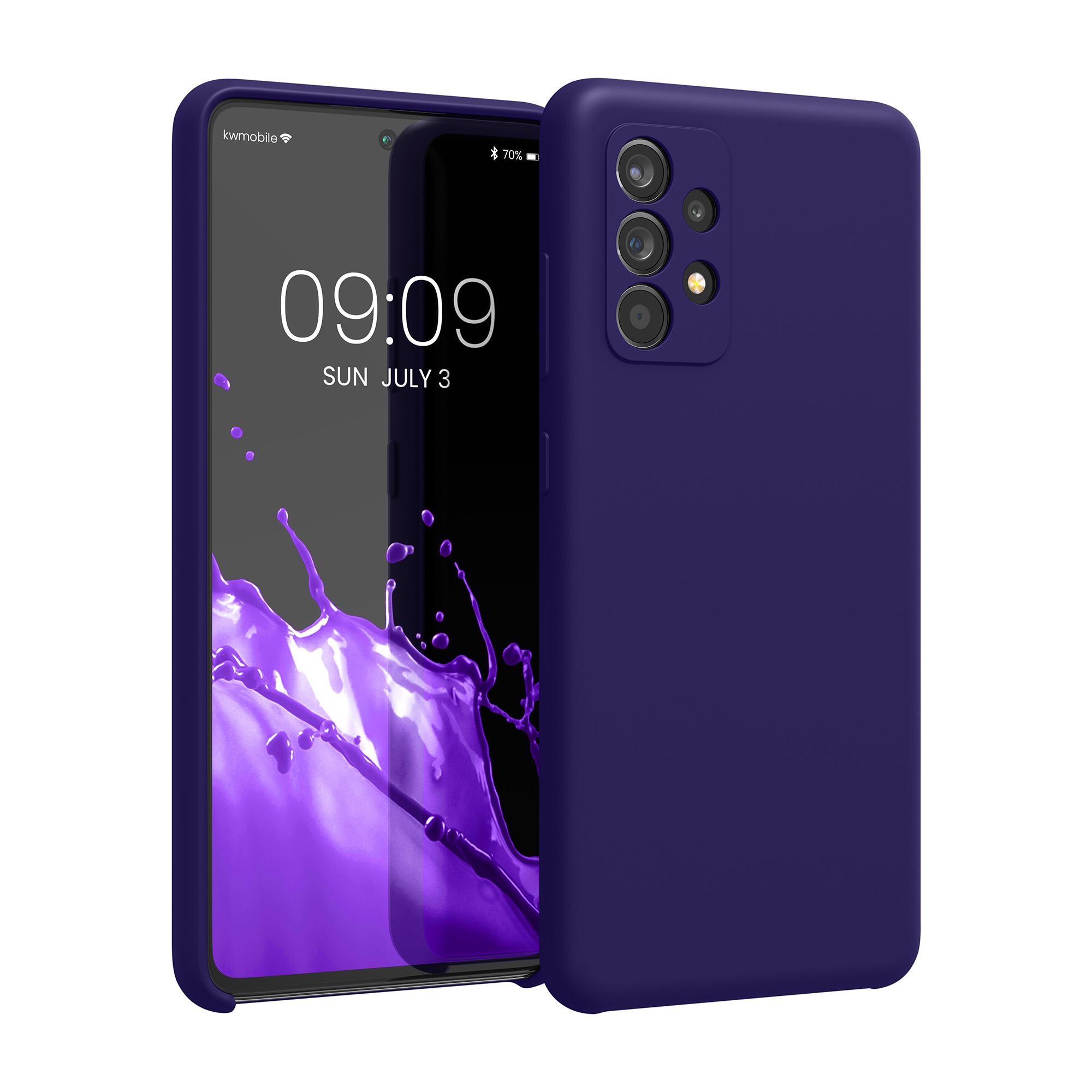 Kryt na mobil Samsung Galaxy A52 / A52 5G / A52s 5G kwmobile TPU Sametová modrá
