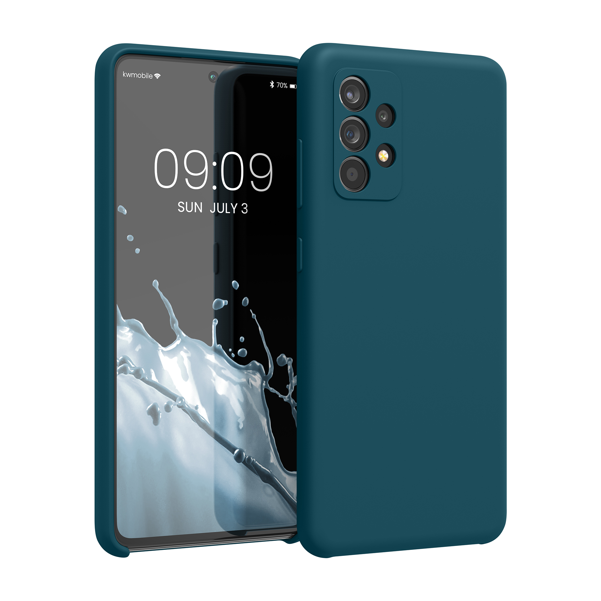 Kryt na mobil Samsung Galaxy A52 / A52 5G / A52s 5G kwmobile TPU Matná petrolejová