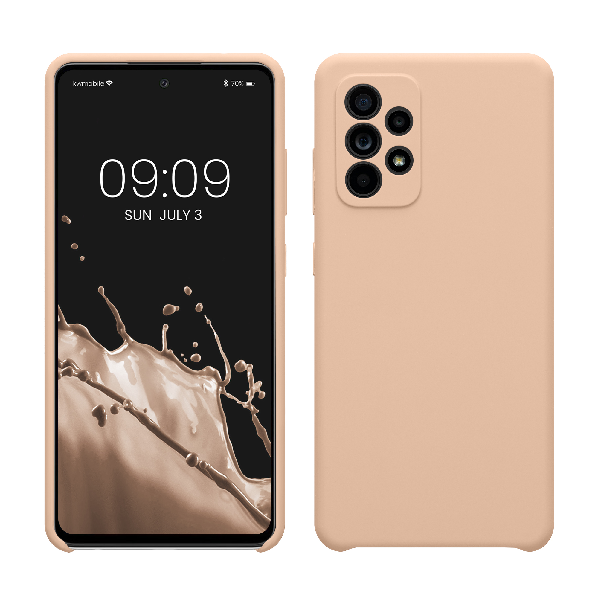 Kryt na mobil Samsung Galaxy A52 / A52 5G / A52s 5G kwmobile TPU Pastelová broskvová