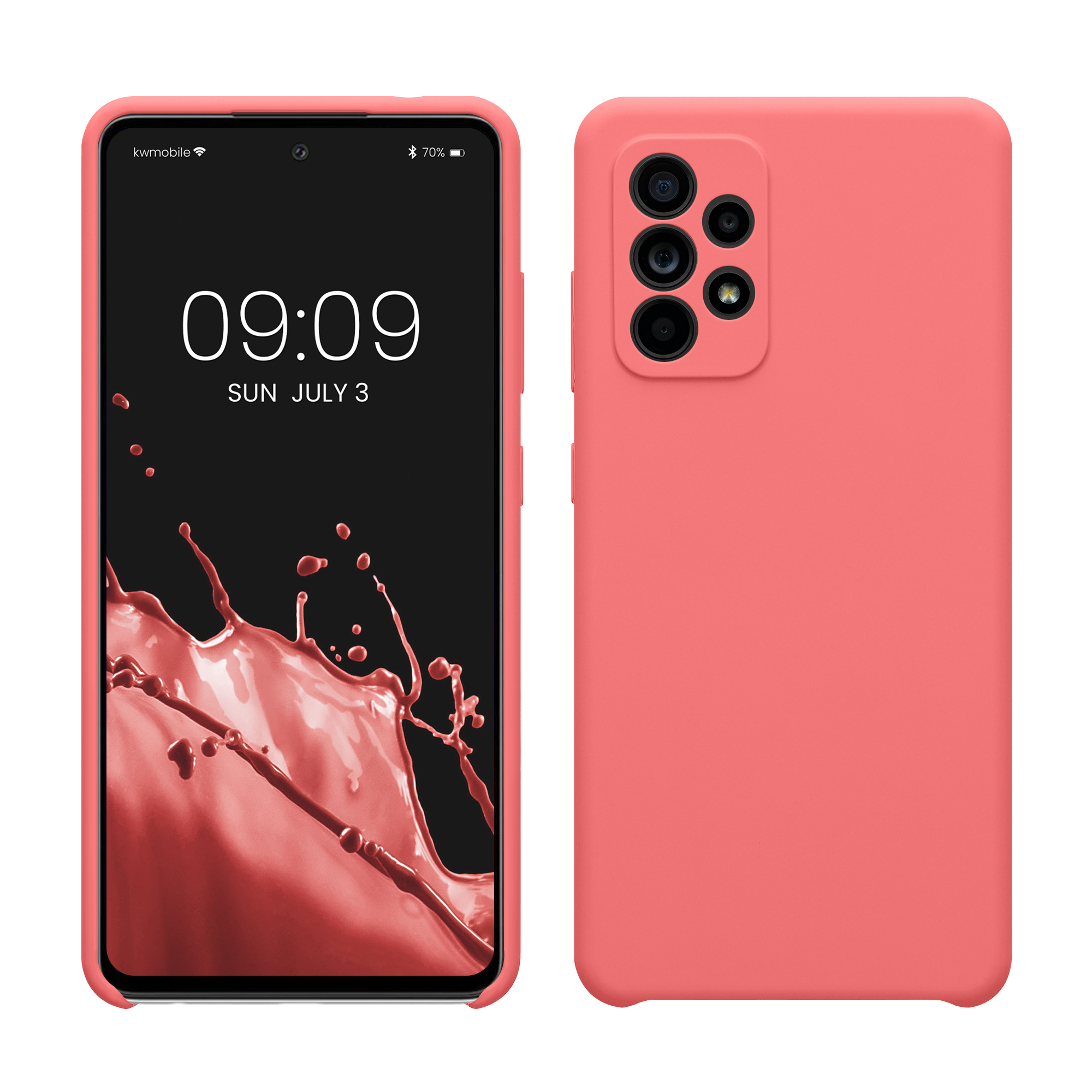 Kryt na mobil Samsung Galaxy A52 / A52 5G / A52s 5G kwmobile TPU Pastelová korálová