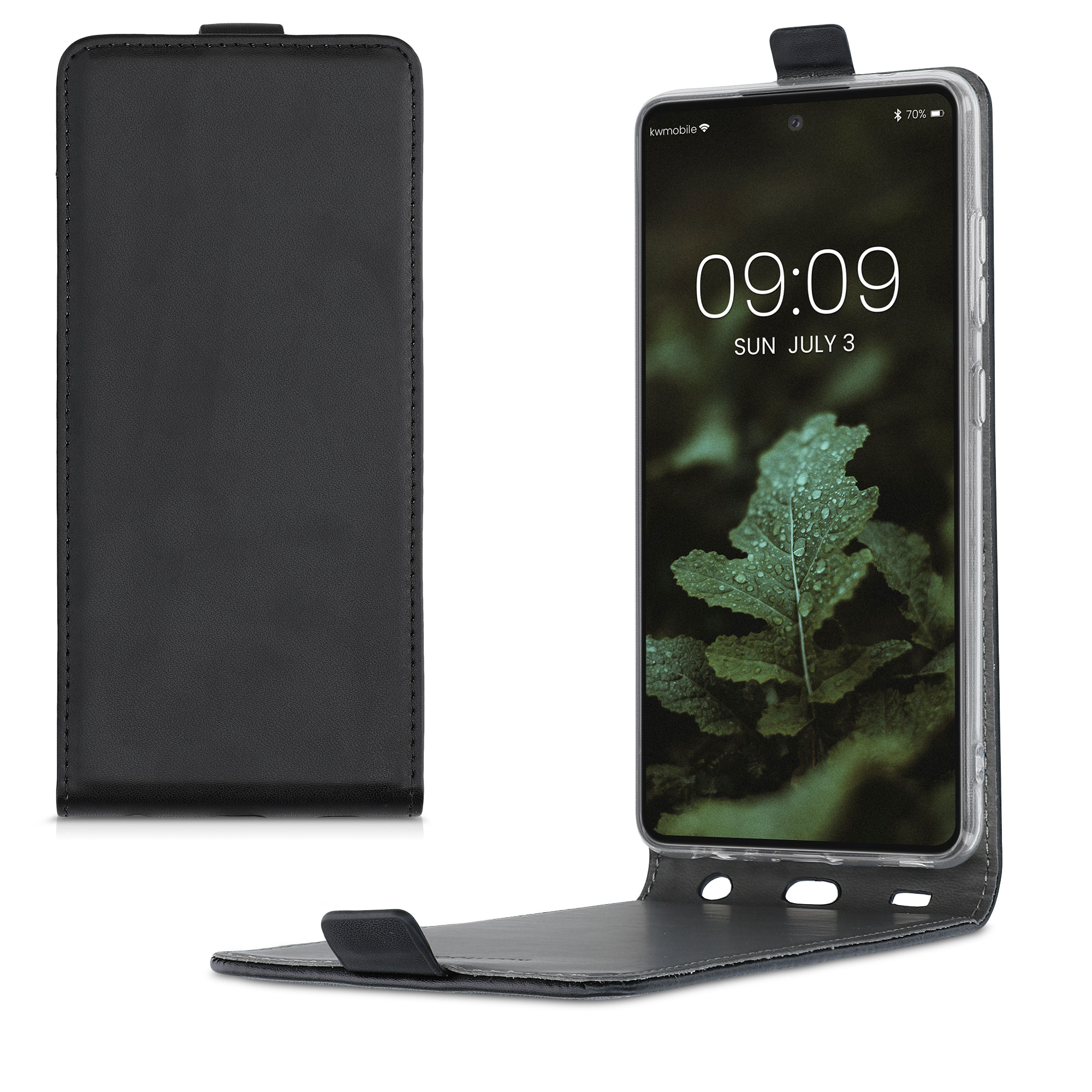 Flip pouzdro Samsung Galaxy A52 / A52 5G / A52s 5G kwmobile PU kůže vertikální s magnetem Černá