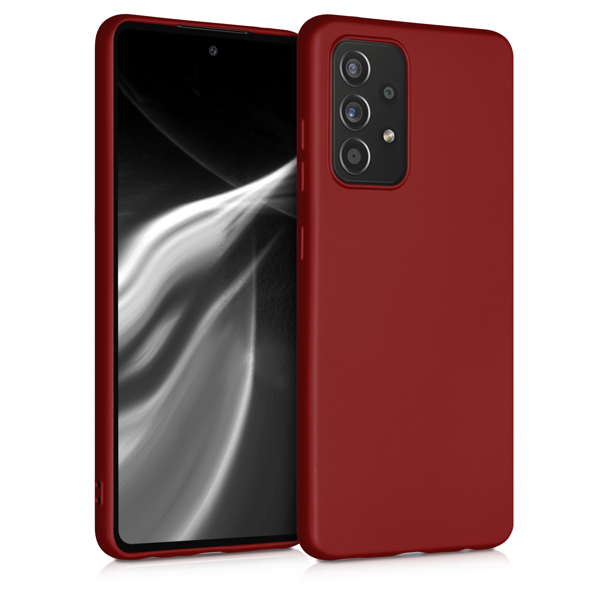Kryt na mobil Samsung Galaxy A52 / A52 5G / A52s 5G kwmobile TPU metalický Metalická tmavě červená