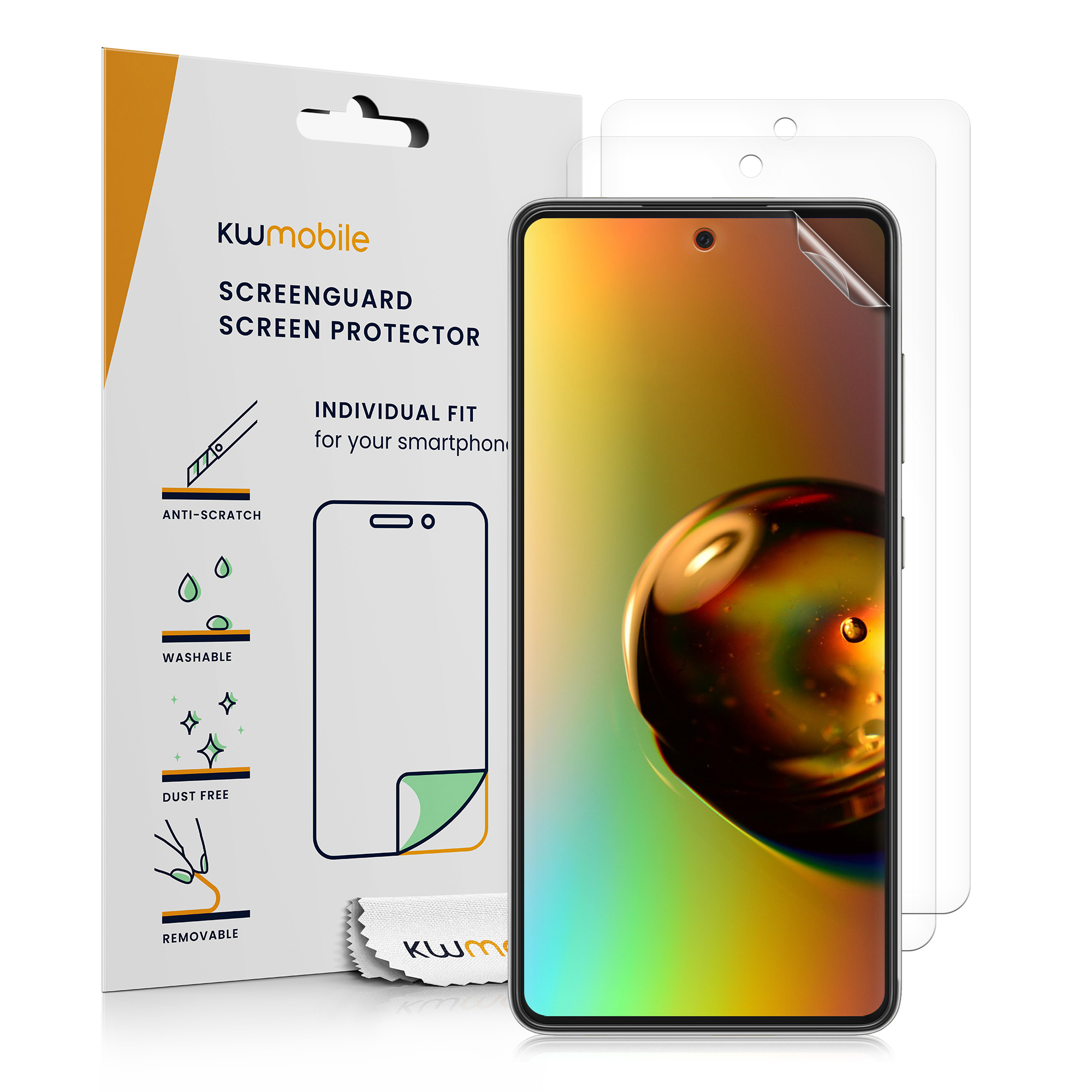 Ochranná fólie Samsung Galaxy A52 / A52 5G / A52s 5G kwmobile 3 ks ultra čirá transparentní