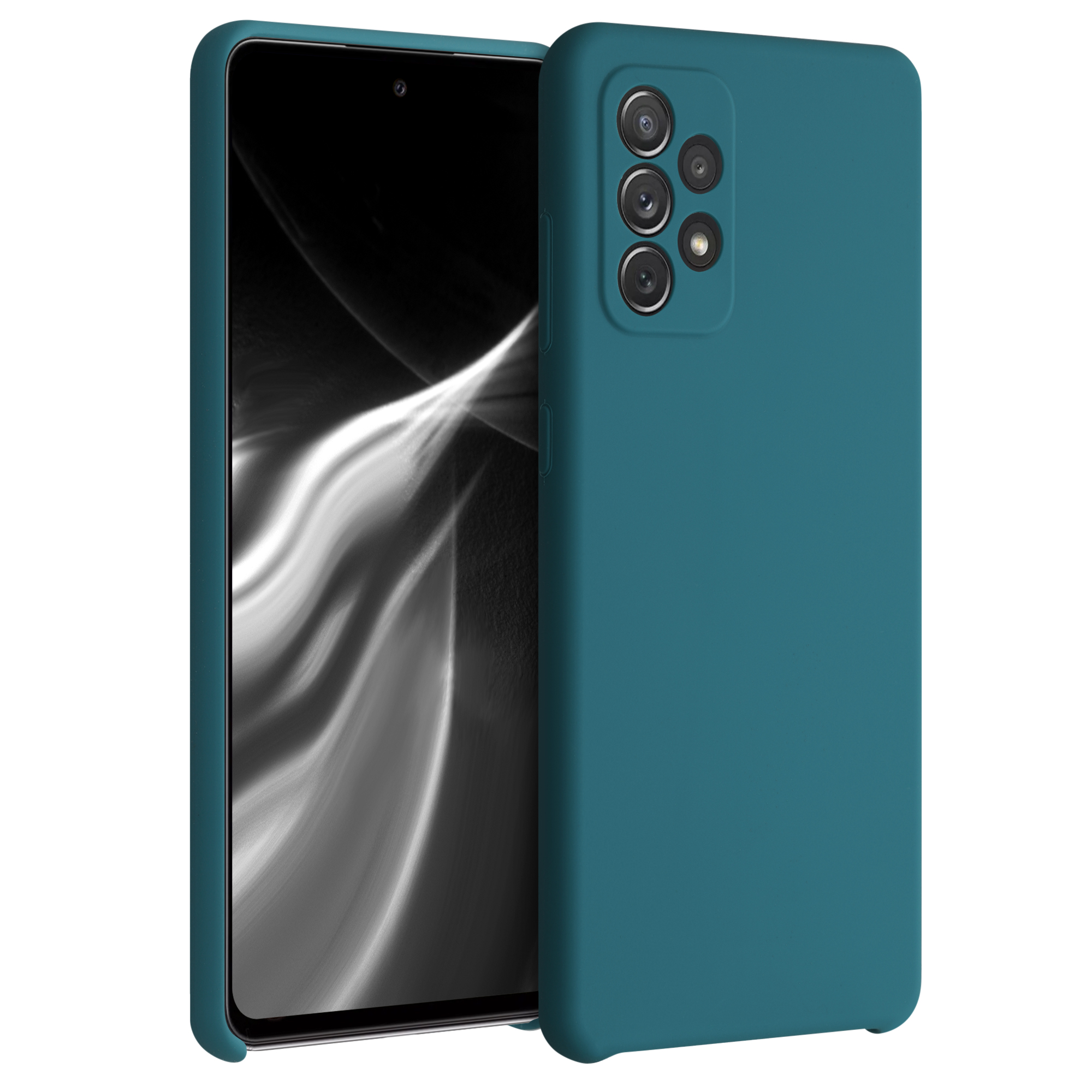 Kryt na mobil Samsung Galaxy A72 kwmobile TPU matně petrolejový