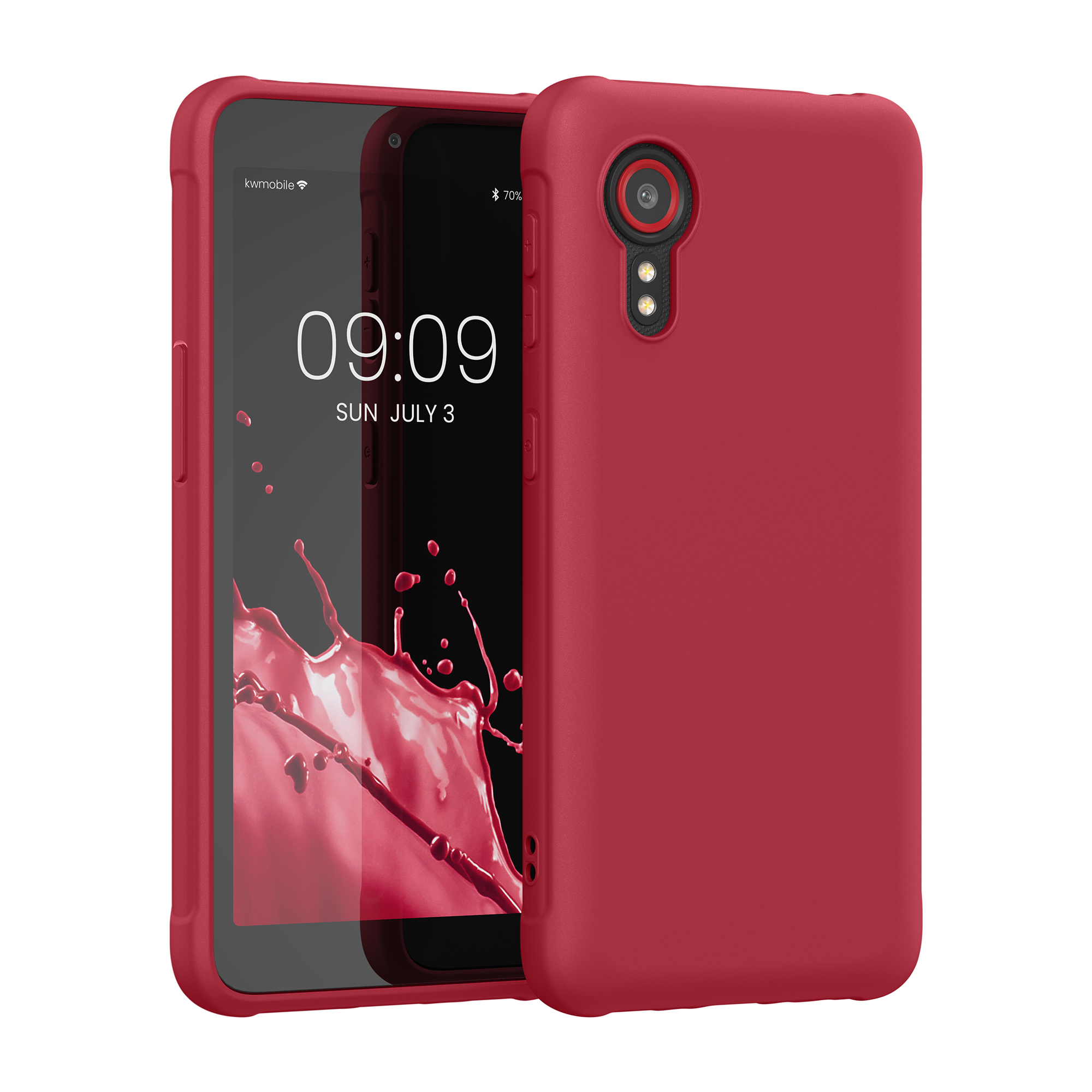 Kryt na mobil Samsung Galaxy Xcover 5, nárazuvzdorný - kwmobile, višňový