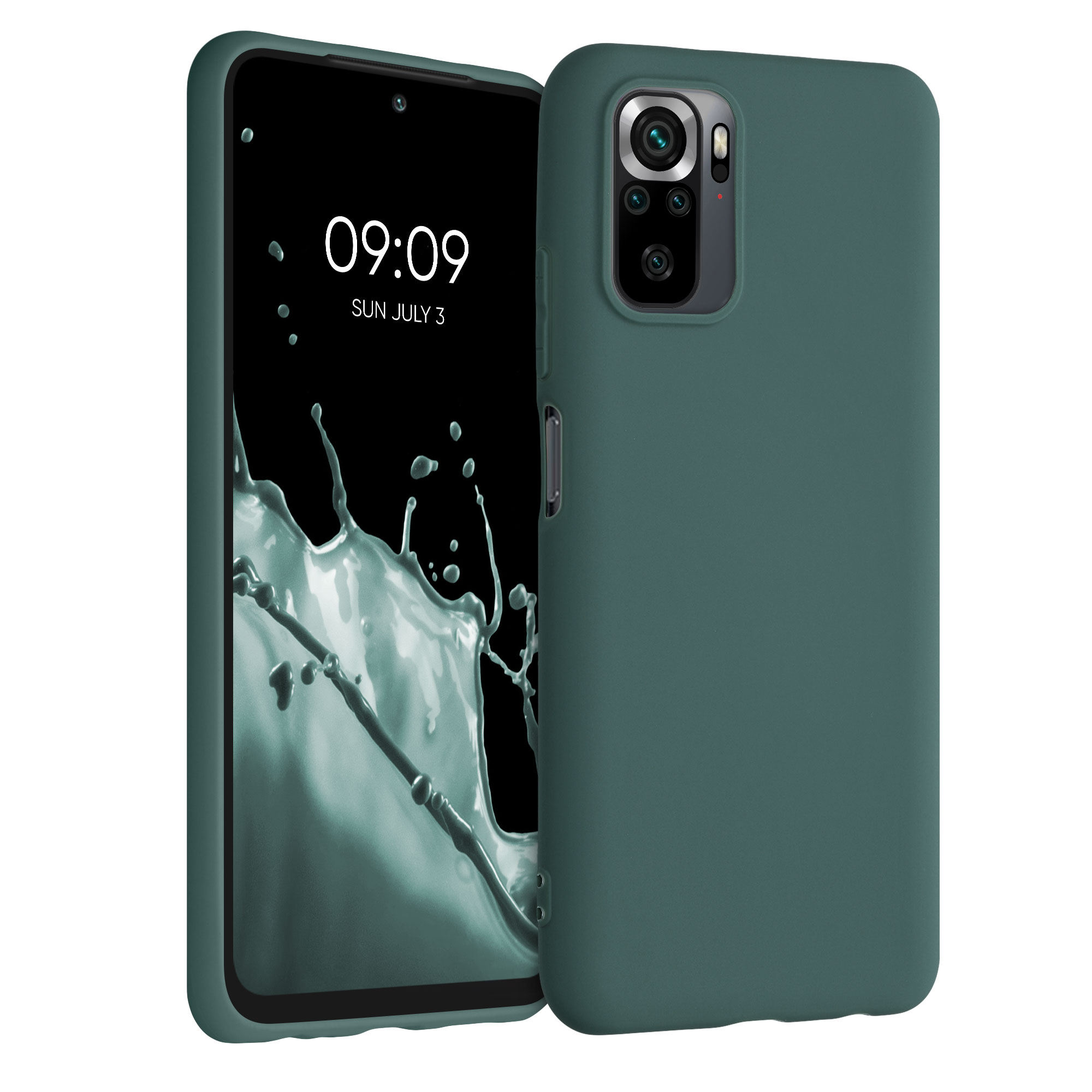 Kryt Xiaomi Redmi Note 10 silikonový TPU modrozelená kwmobile