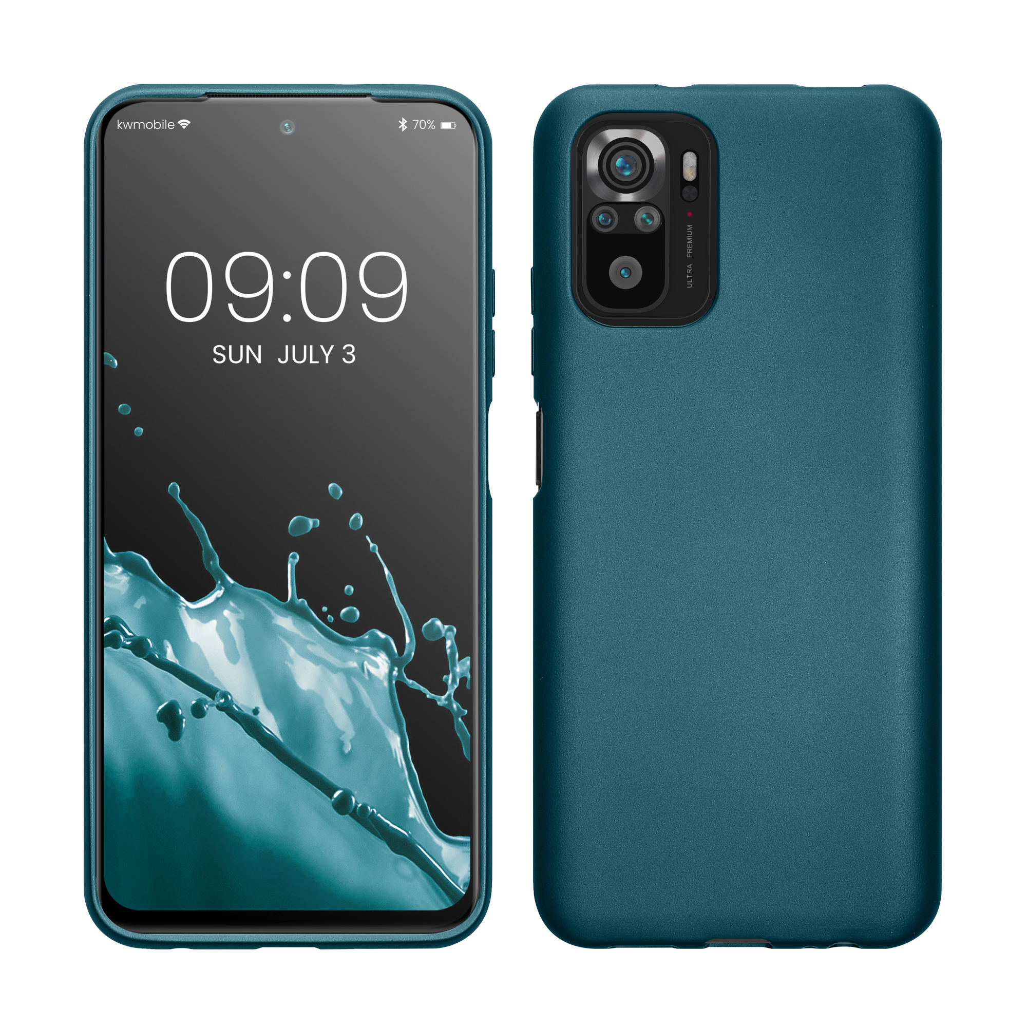 Kryt Xiaomi Redmi Note 10 metalický TPU metalická karibská modrá kwmobile