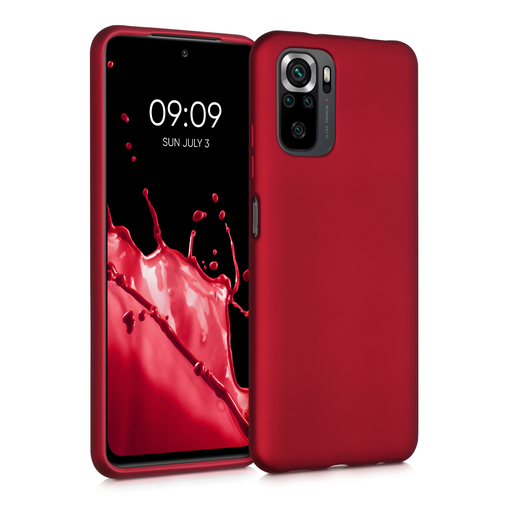 Kryt Xiaomi Redmi Note 10 metalický TPU červená kwmobile
