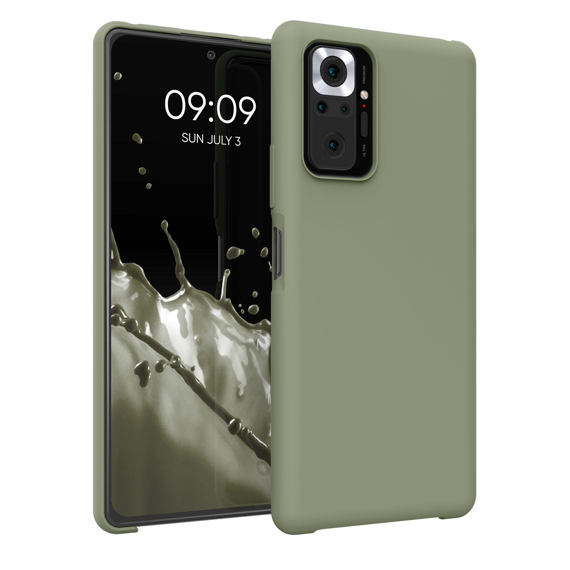 Kryt Xiaomi Redmi Note 10 Pro silikonový TPU šedozelená kwmobile