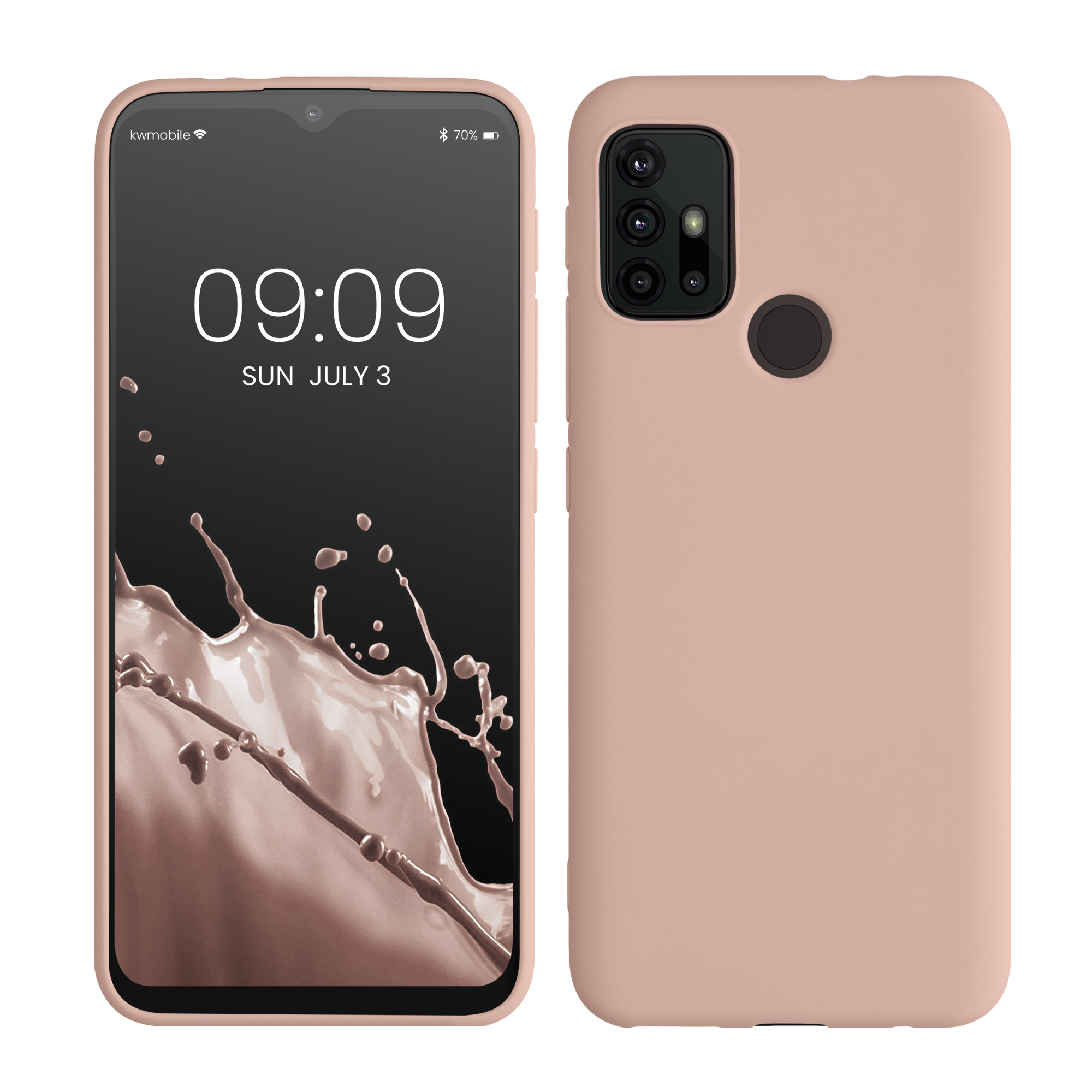 Silikonový kryt kwmobile pro Motorola Moto G30 / Moto G20 / Moto G10 - Pudrově růžová