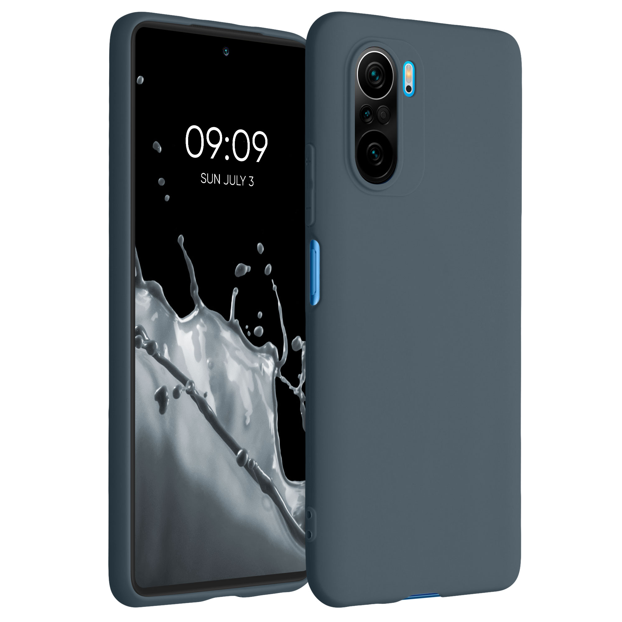 Kryt Xiaomi Poco F3 silikonový TPU tmavá břidlice kwmobile