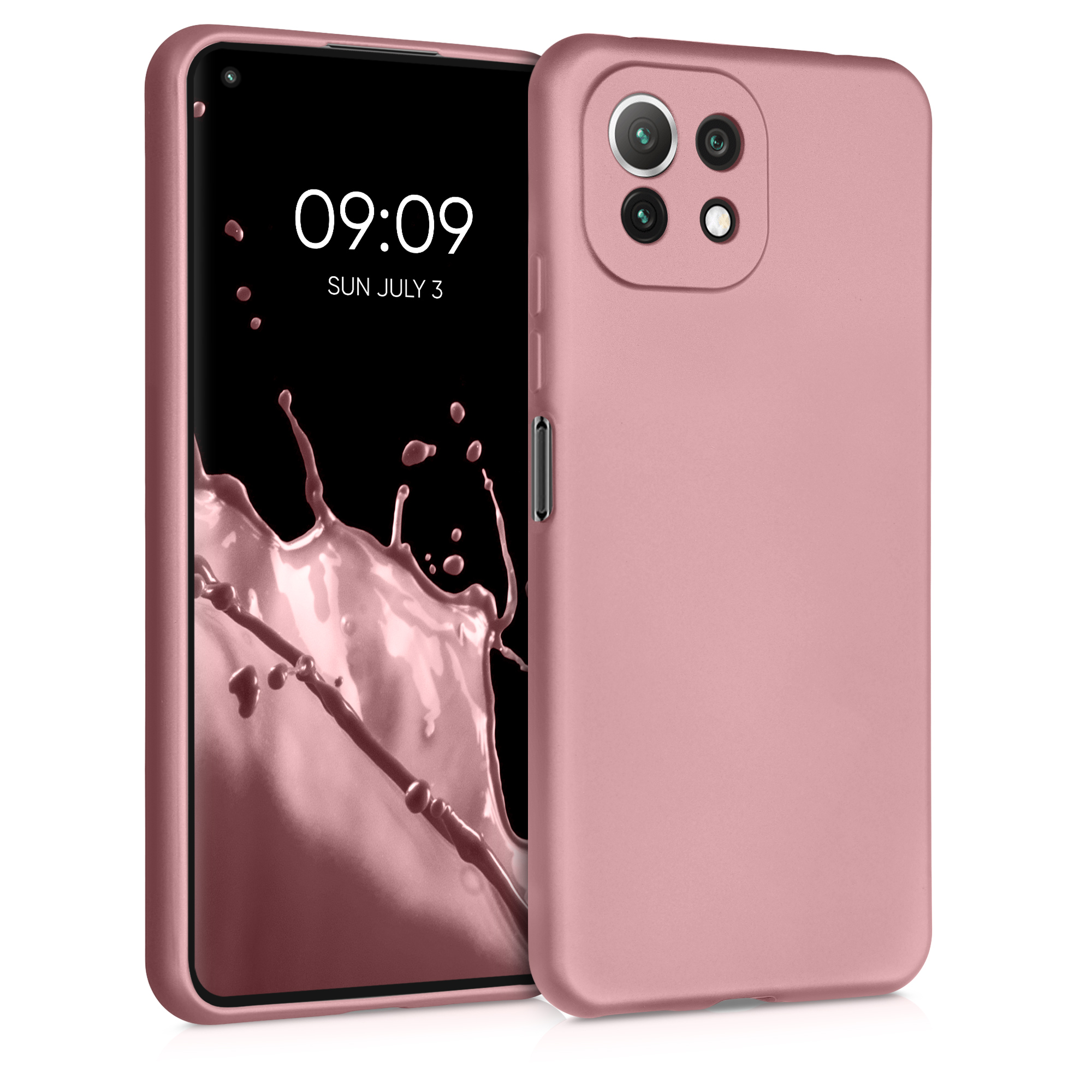 Metalický kryt na mobil Xiaomi 11 Lite NE metalicky růžové zlato