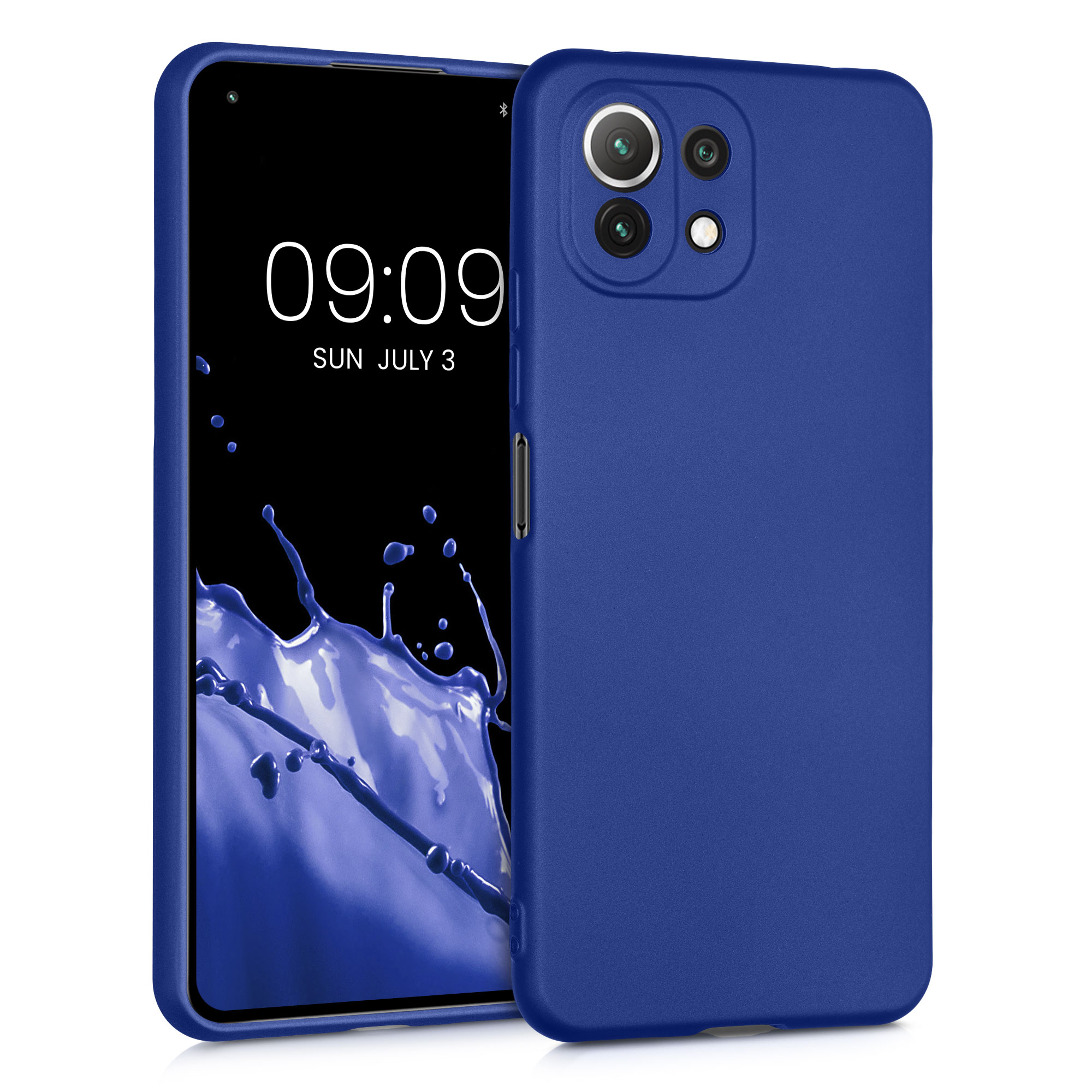 Metalický kryt na mobil Xiaomi 11 Lite NE kwmobile metalicky modrý