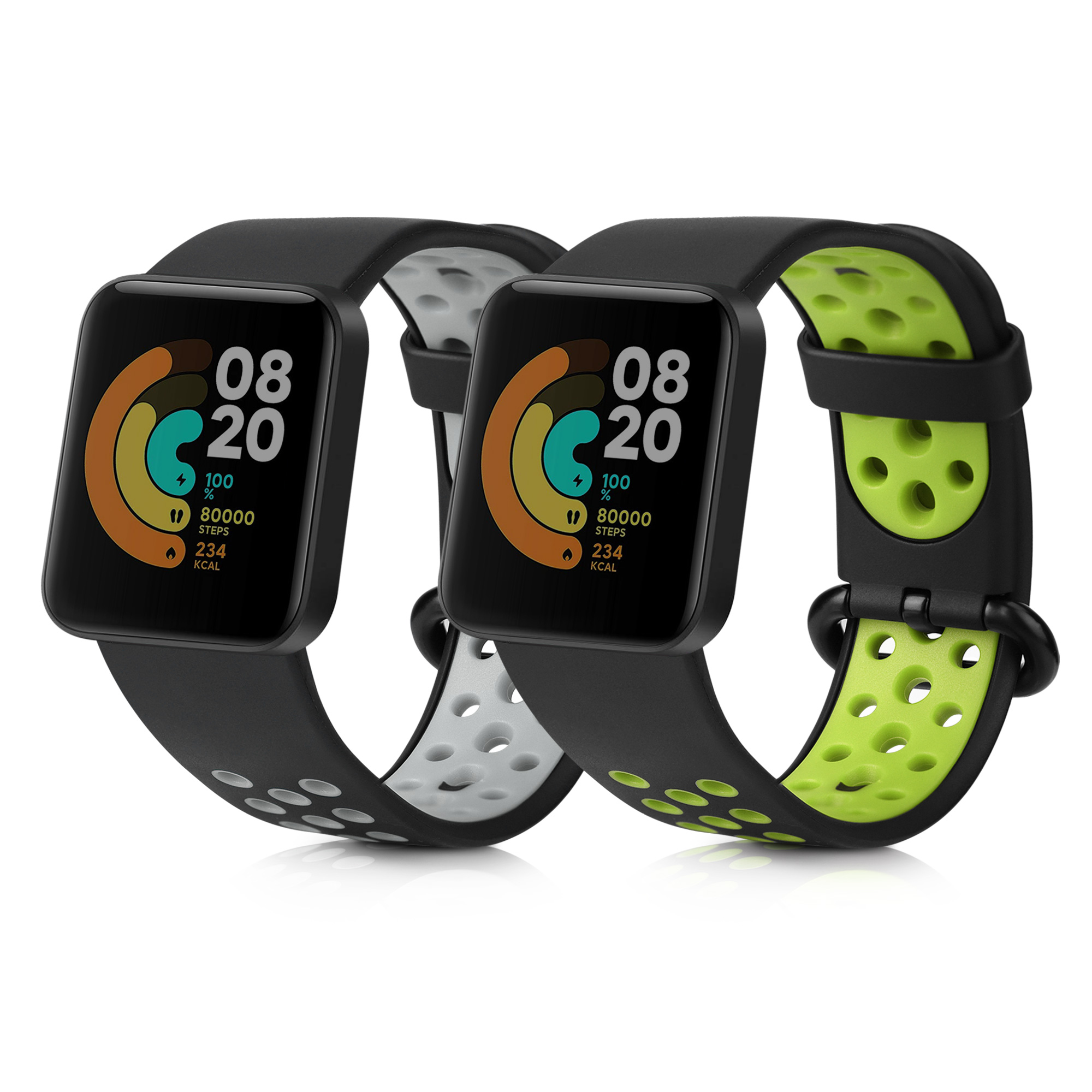 Řemínek kwmobile pro Xiaomi Mi Watch Lite / Redmi Watch - Černá / zelená / černá / šedá