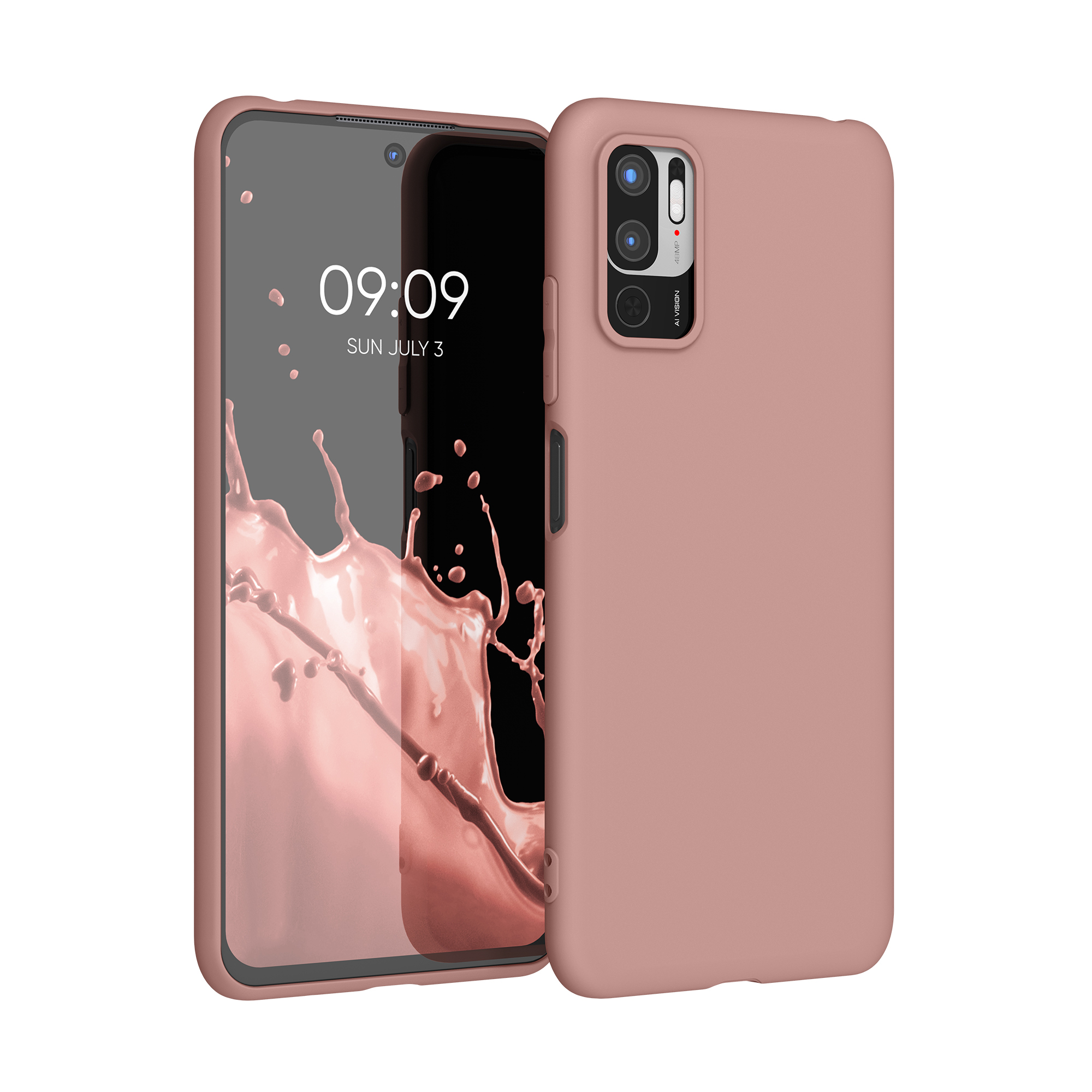 Kryt Xiaomi Redmi Note 10 5G silikonový TPU červená kwmobile
