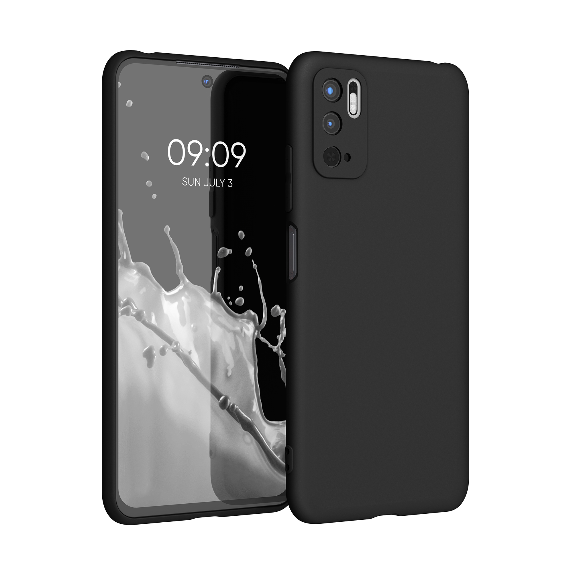 Kryt Xiaomi Redmi Note 10 5G silikonový TPU černá matná kwmobile