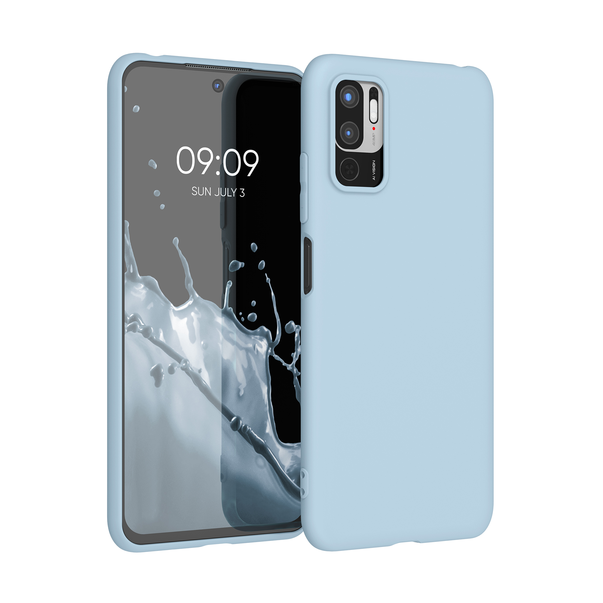 Kryt Xiaomi Redmi Note 10 5G silikonový TPU modrá kwmobile