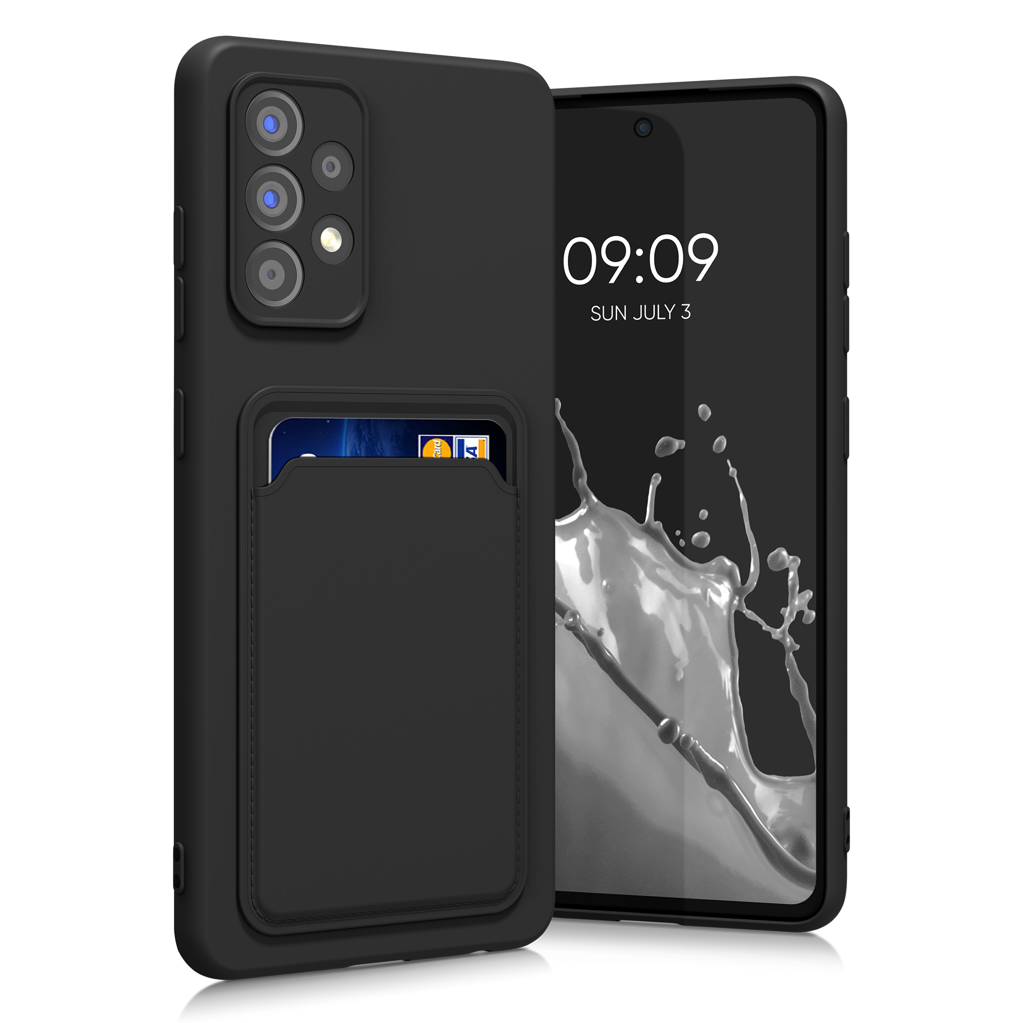 Pouzdro pro Samsung Galaxy A52 / A52 5G / A52s 5G s přihrádkou na kartu kwmobile kapsa na kartu TPU - černá