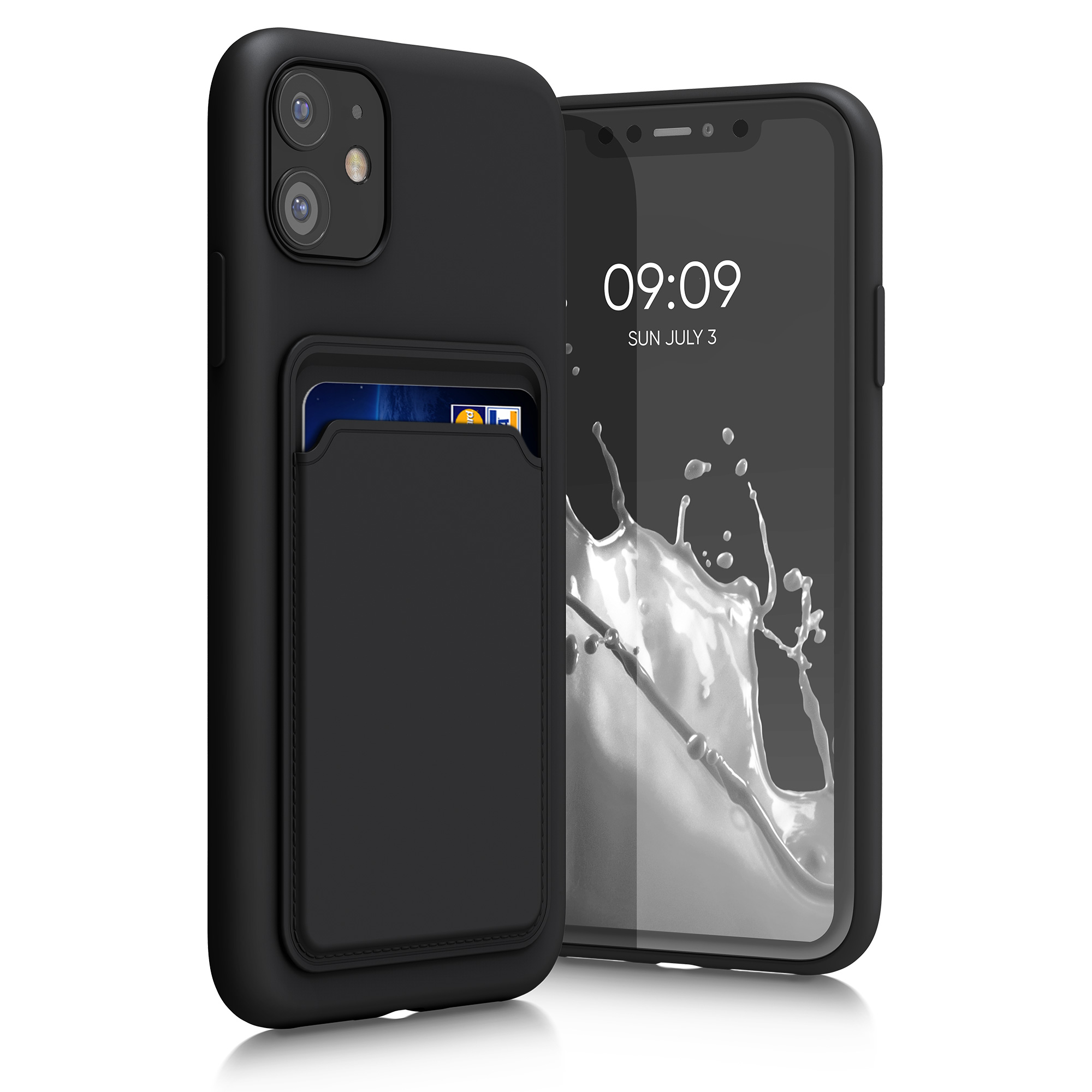 Kryt na mobil kwmobile iPhone 11 - karta, černá