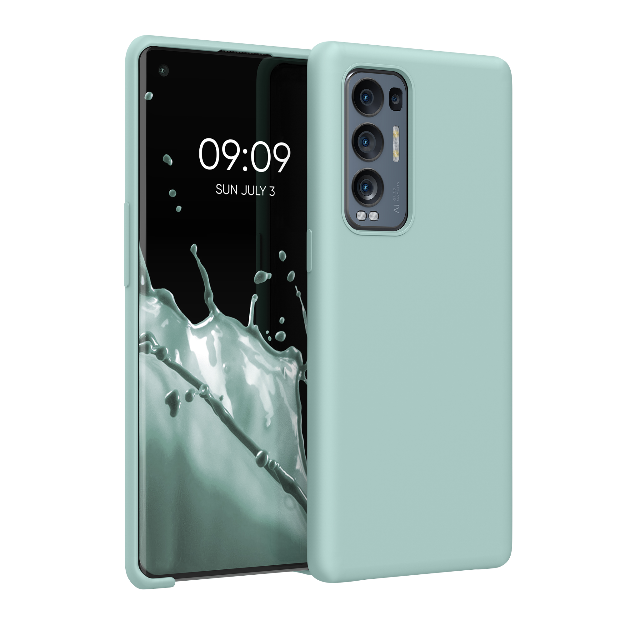 Kryt na mobil Oppo Find X3 Neo, nárazuvzdorný - kwmobile, mátový