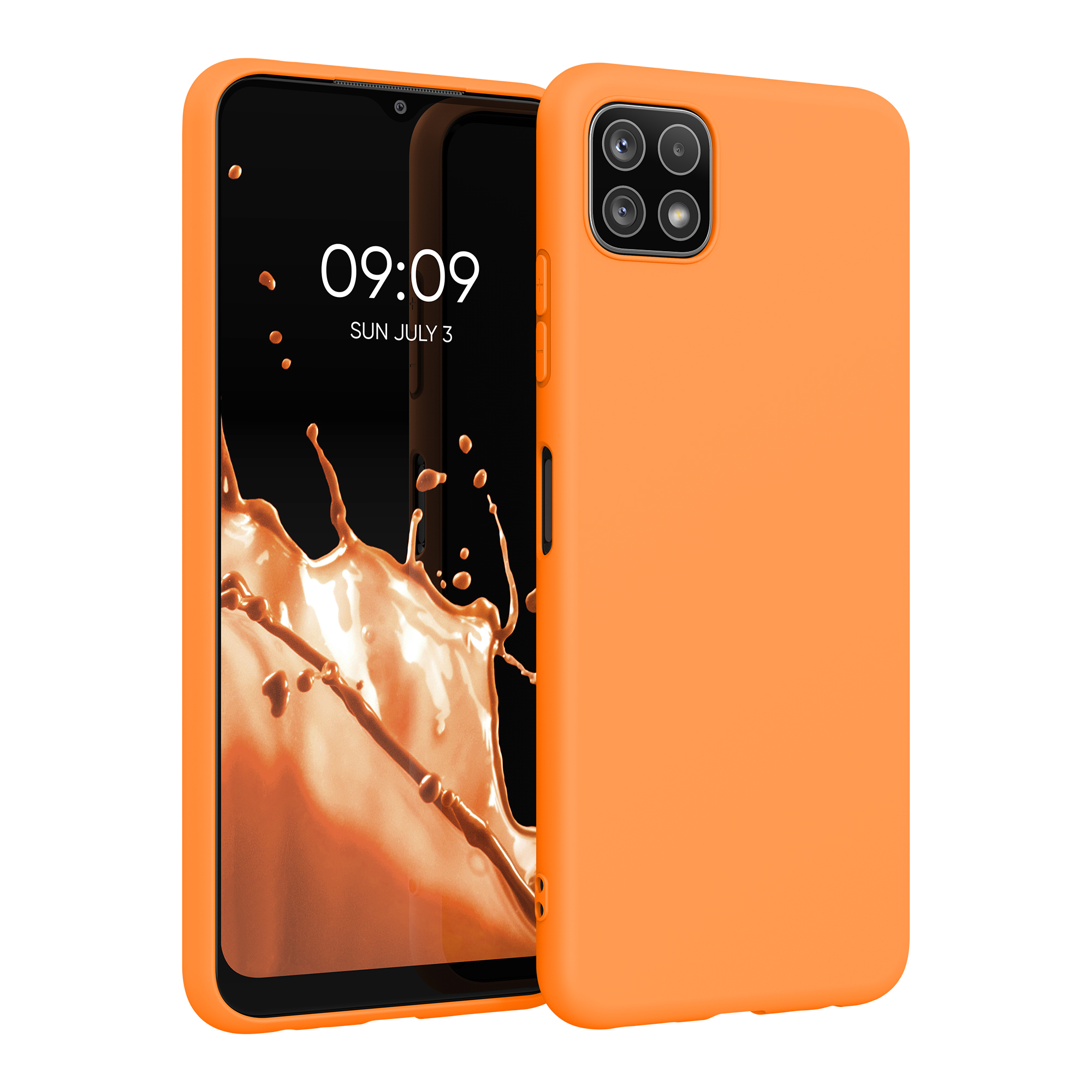 Kryt na mobil Samsung Galaxy A22 5G kwmobile TPU Ovocná oranžová