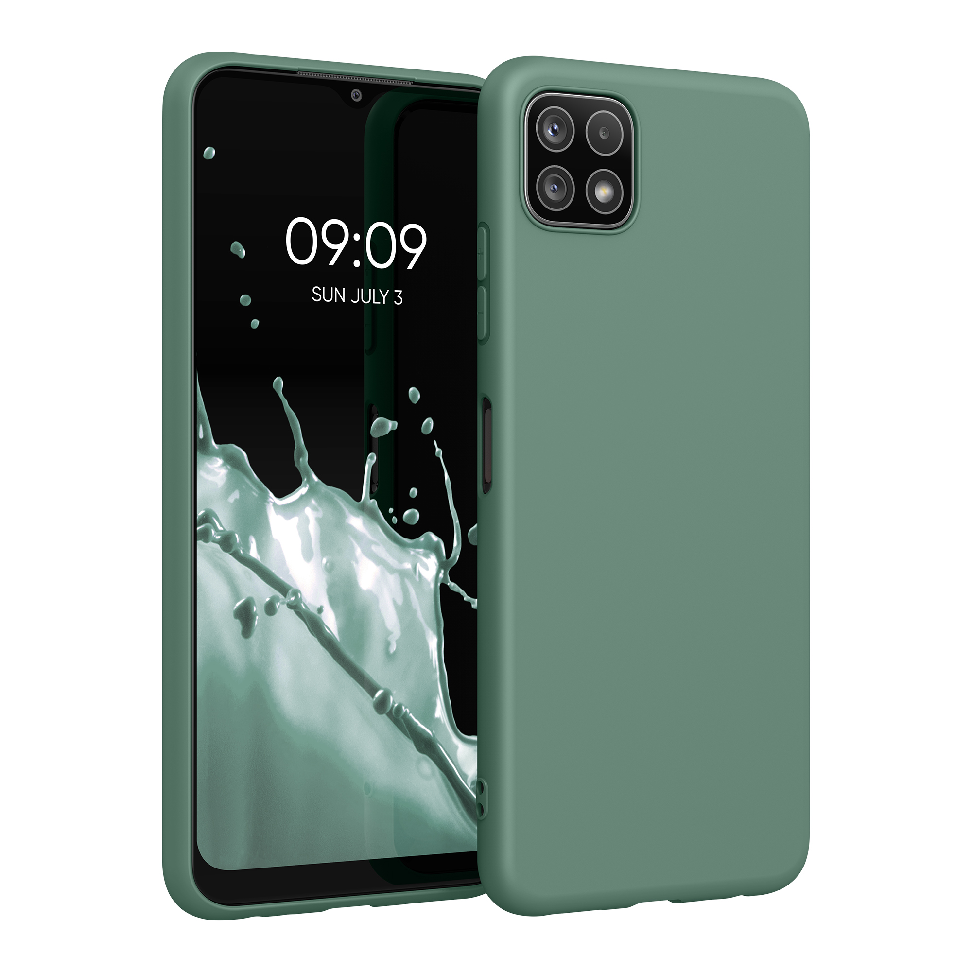 Kryt na mobil Samsung Galaxy A22 5G kwmobile TPU Lesní zelená