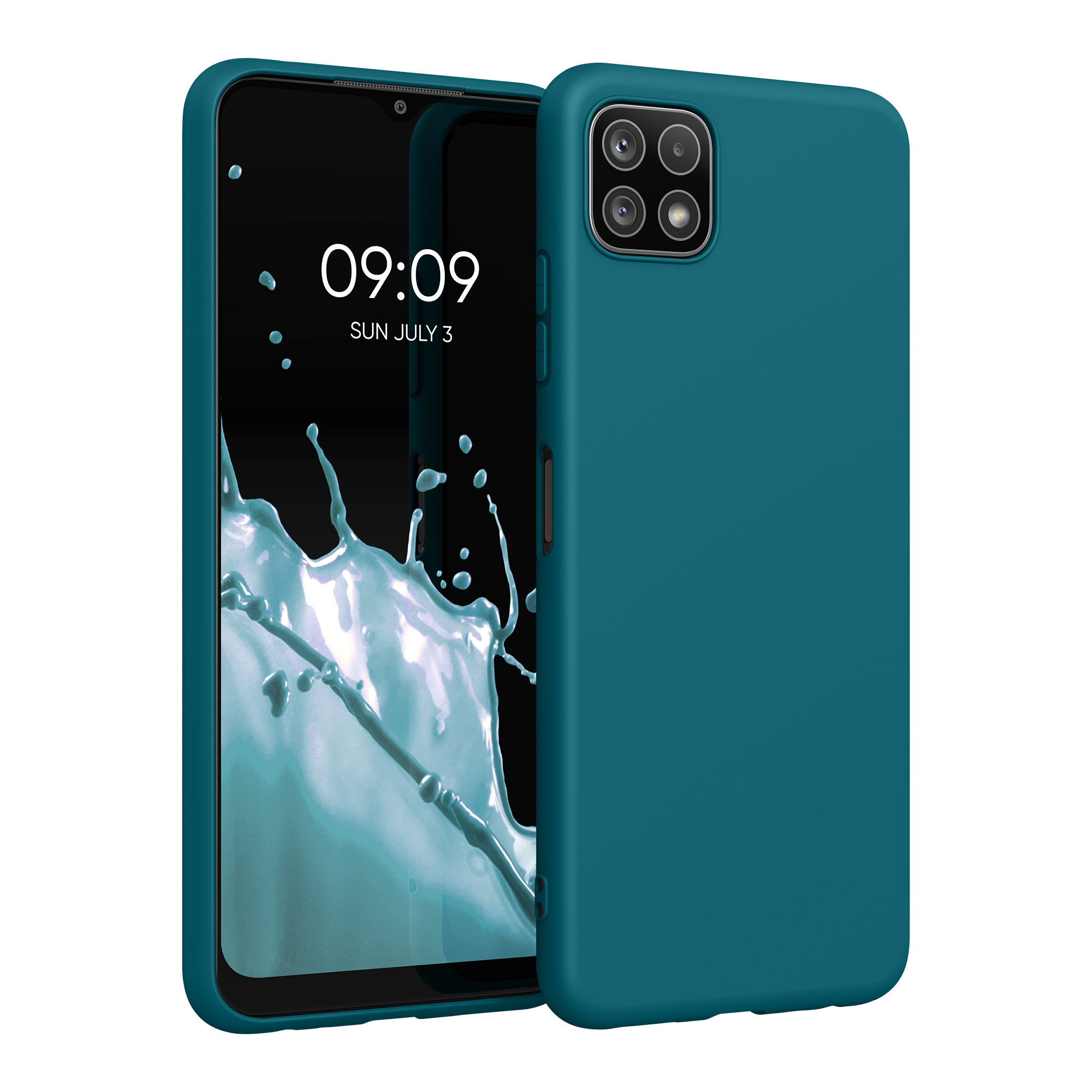 Kryt na mobil Samsung Galaxy A22 5G kwmobile TPU Matná petrolejová
