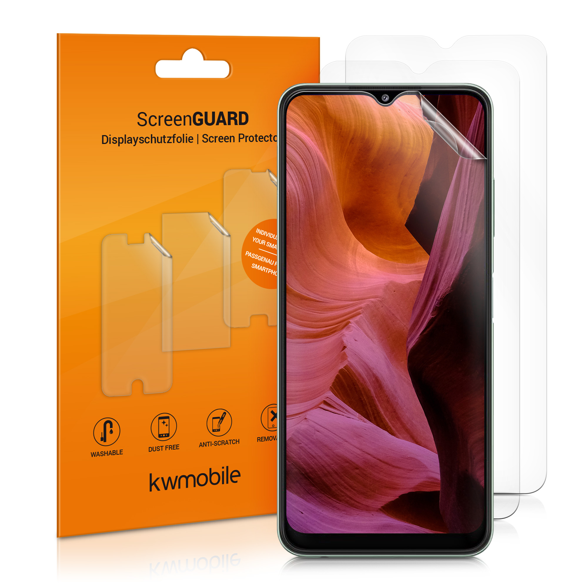 Ochranná fólie Samsung Galaxy A22 5G kwmobile 3 ks ultra čirá transparentní