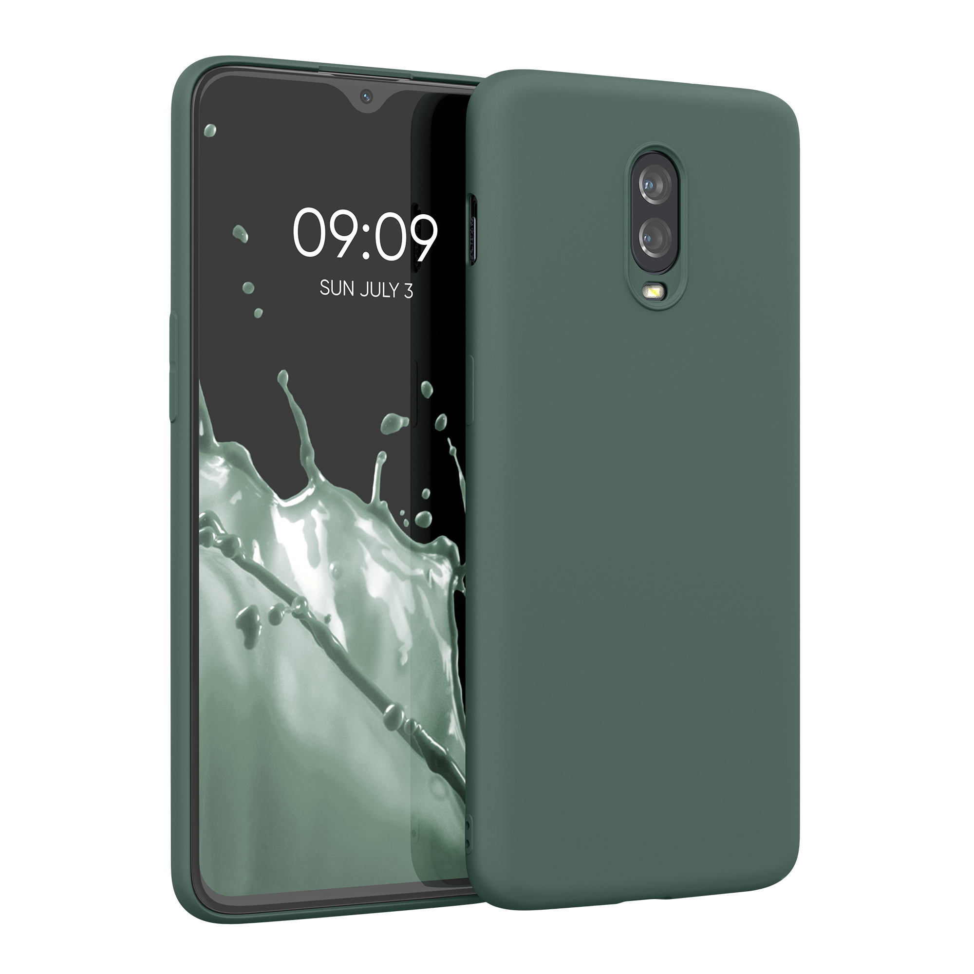 Kryt na mobil OnePlus 6T kwmobile TPU lesní zelená