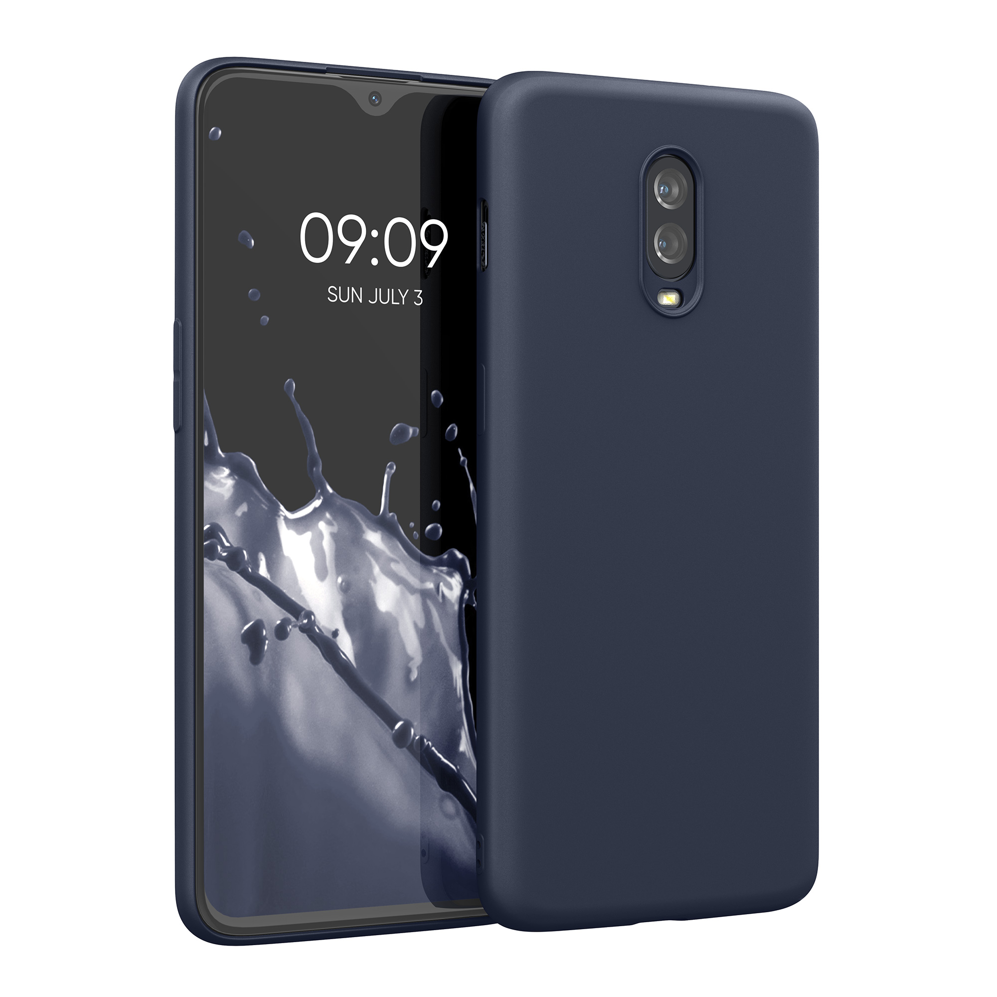 Pouzdro pro OnePlus 6T kwmobile tenké ochranné silikonové - tmavě modrá matný