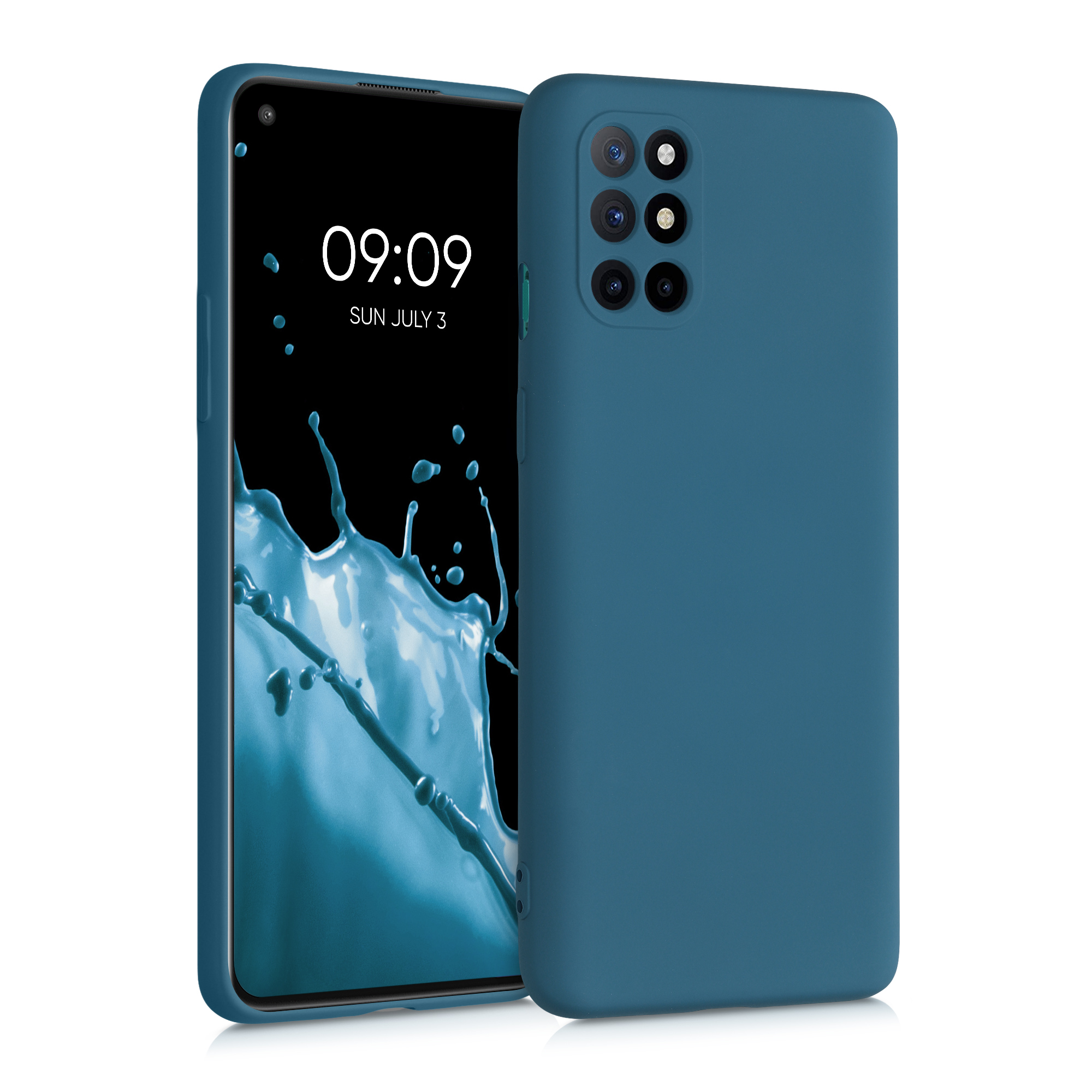 Pouzdro pro OnePlus 8T kwmobile tenké ochranné silikonové - matná petrolejová