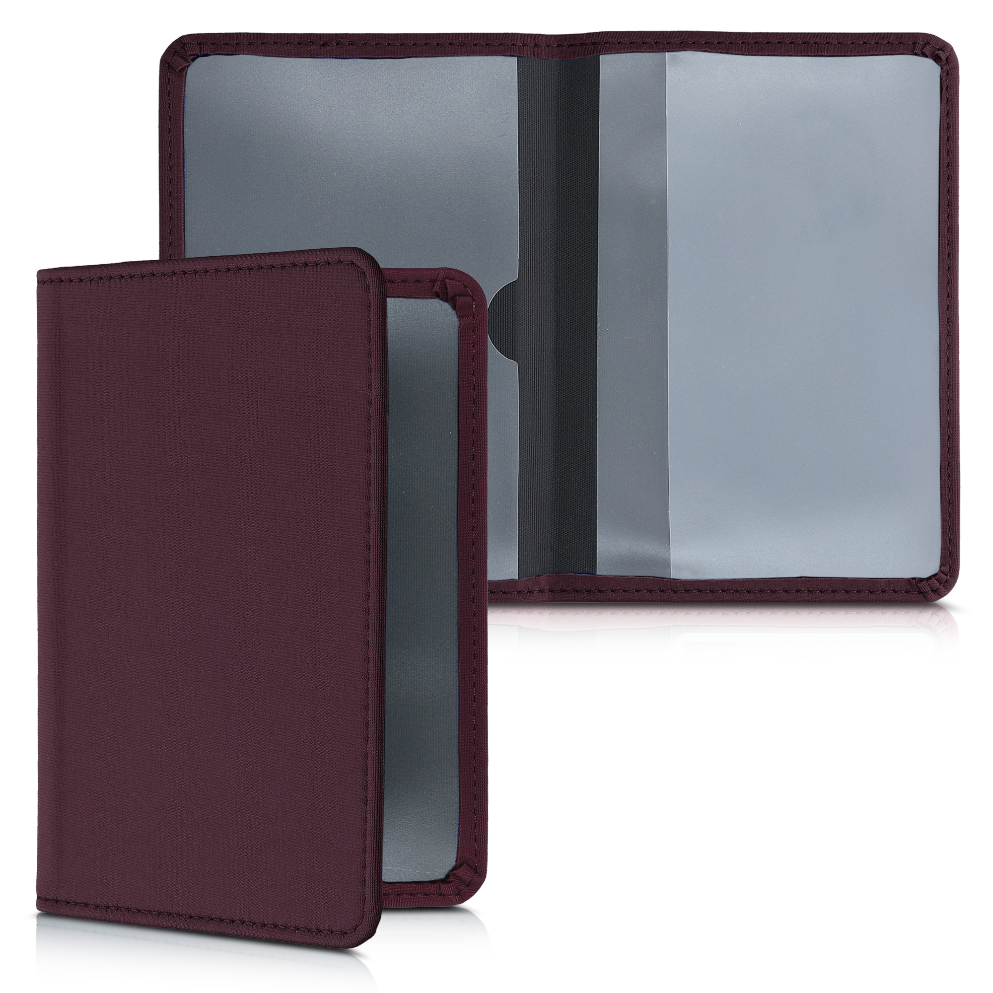 Obal na doklady od auta kwmobile 12 x 17,5 cm / 9,2 x 13 cm neopren - vínově fialová