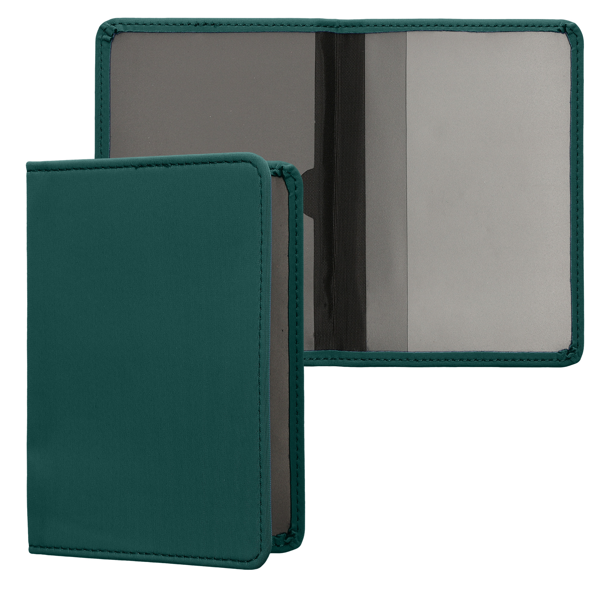 Obal na doklady od auta kwmobile neopren - 12 × 17,5 cm otevřené / 9,2 × 13 cm složené - petrolejová