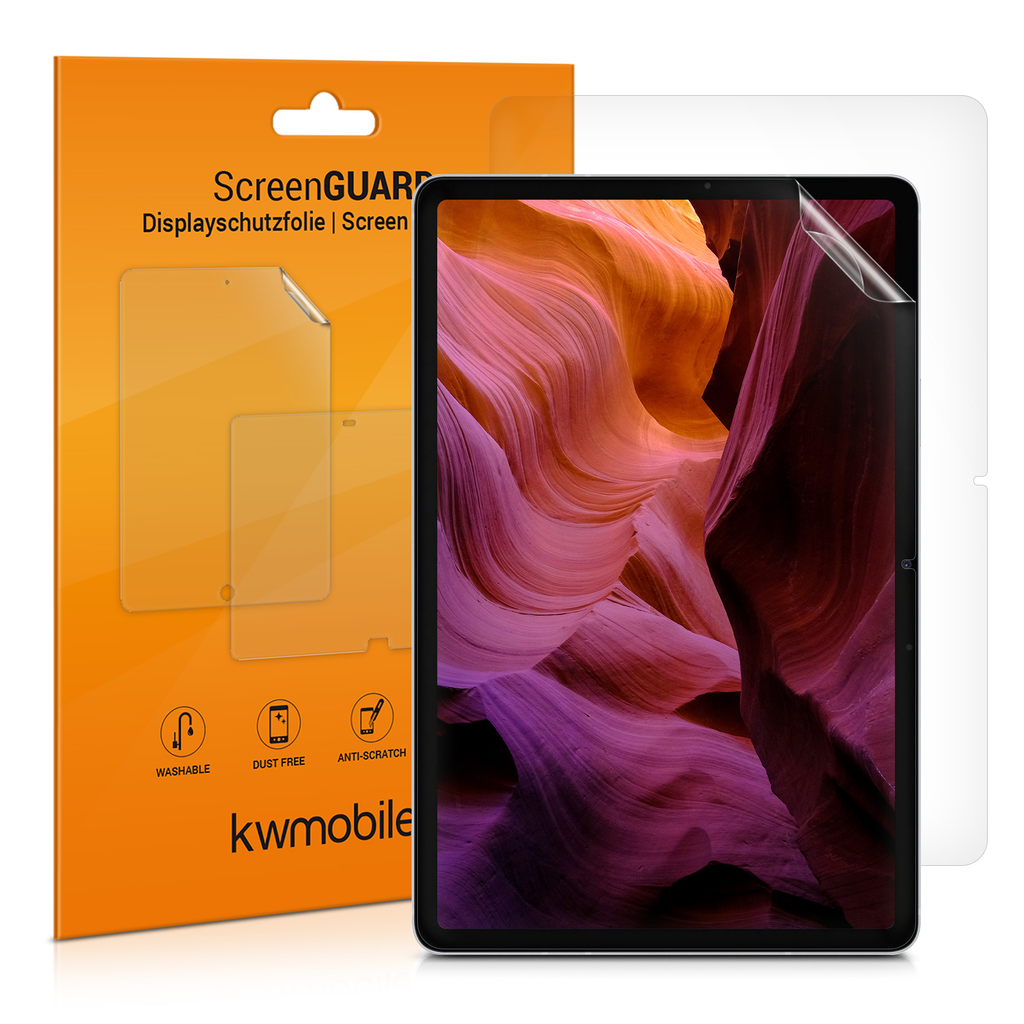 2x Ochranná fólie na tablet Galaxy Tab S7 FE kwmobile anti-fingerprint