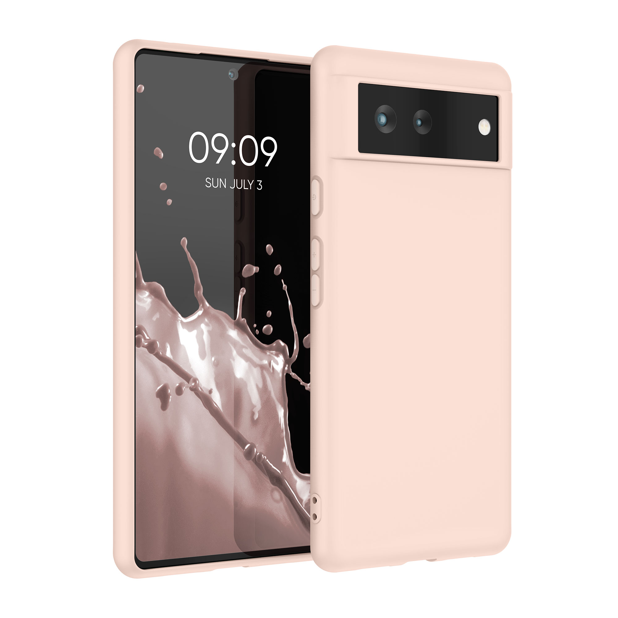 Silikonový kryt kwmobile pro Google Pixel 6 - krémová