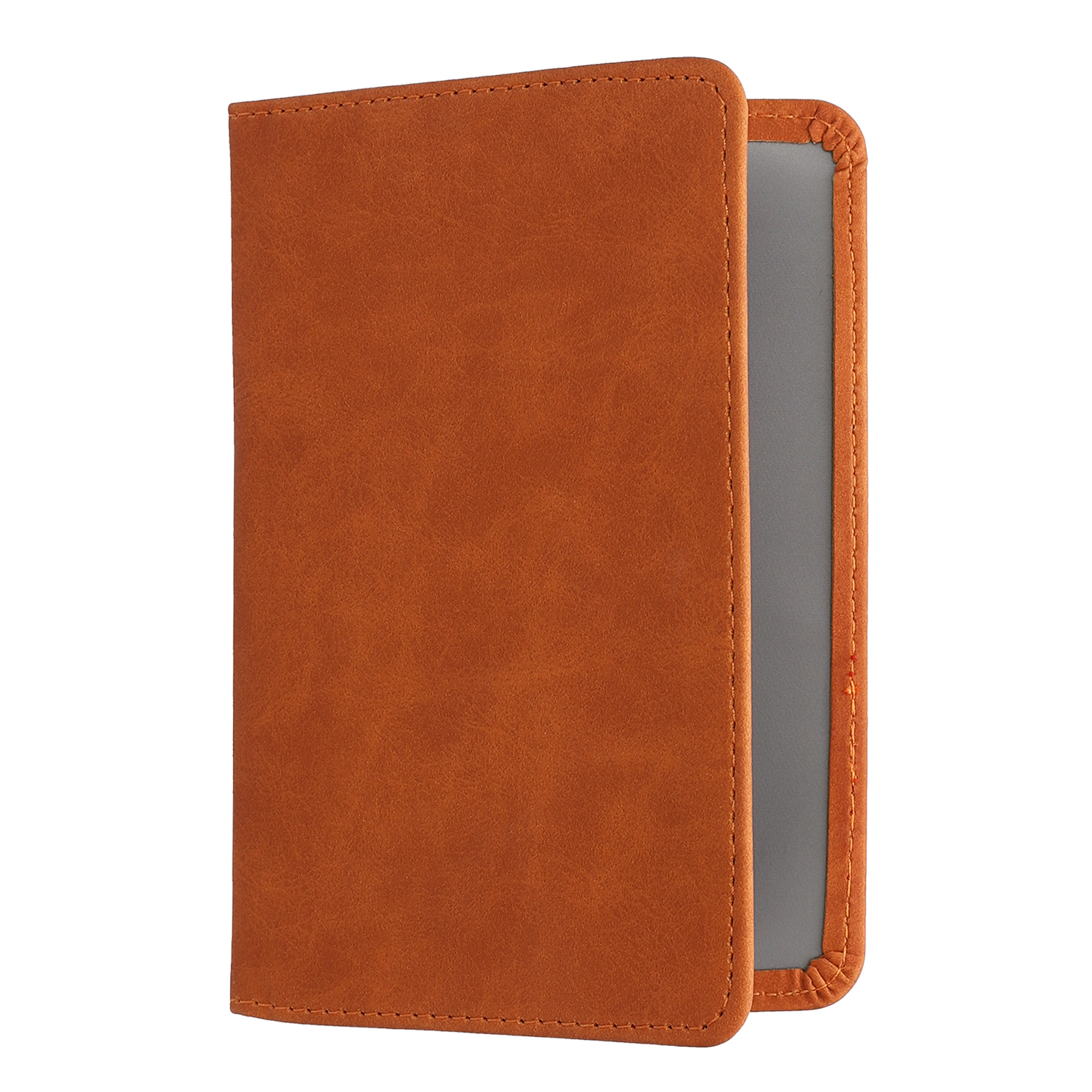 Obal na doklady od auta kwmobile 12 x 17,5 cm / 9,2 x 13 cm syntetický semiš - světle hnědá
