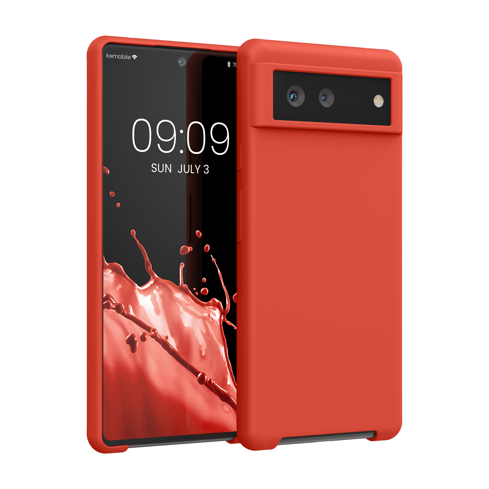 Pouzdro pro Google Pixel 6 kwmobile silikonové - mandarinková oranžová