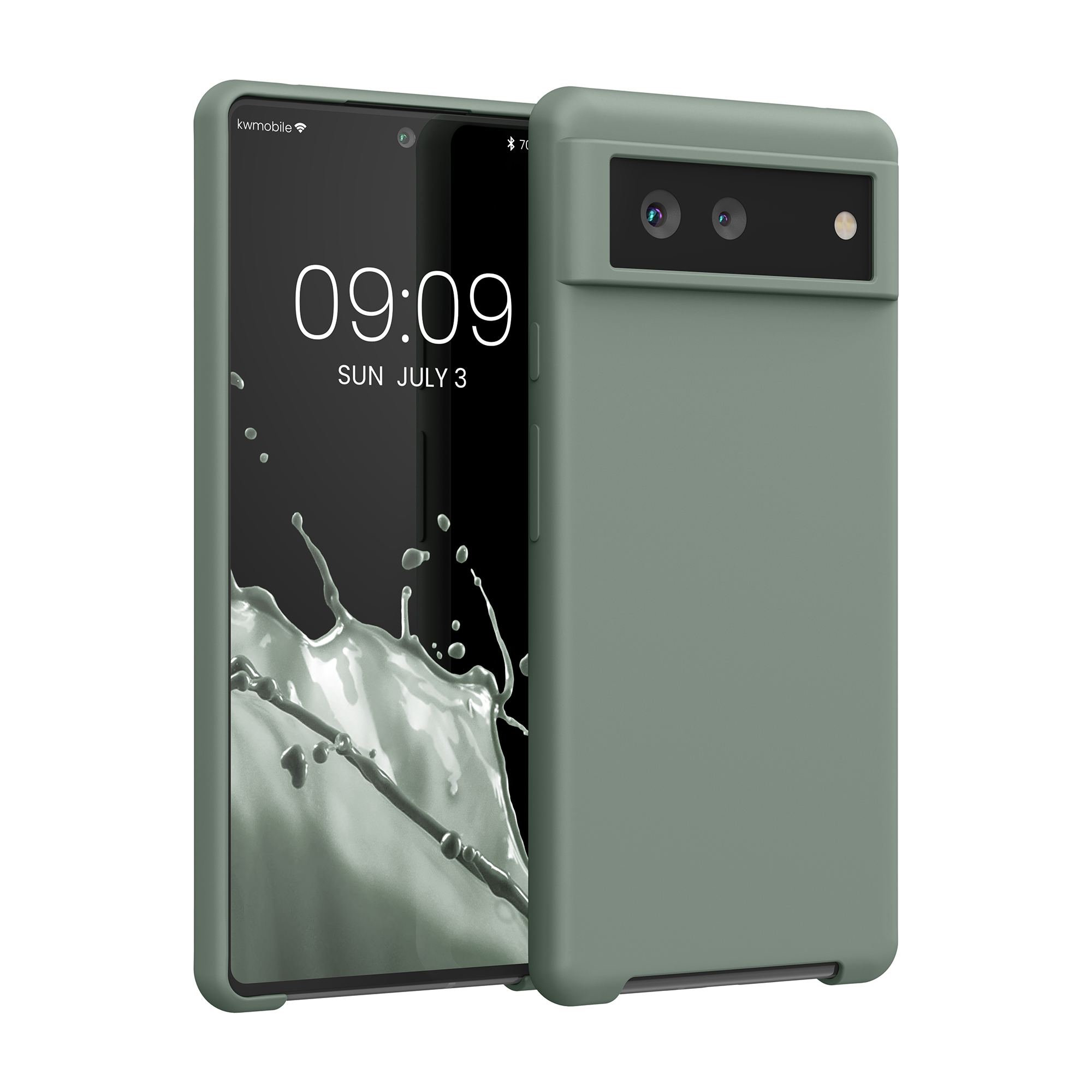 Zadní kryt kwmobile pro Google Pixel 6 - wireless charging rainwashed zelená