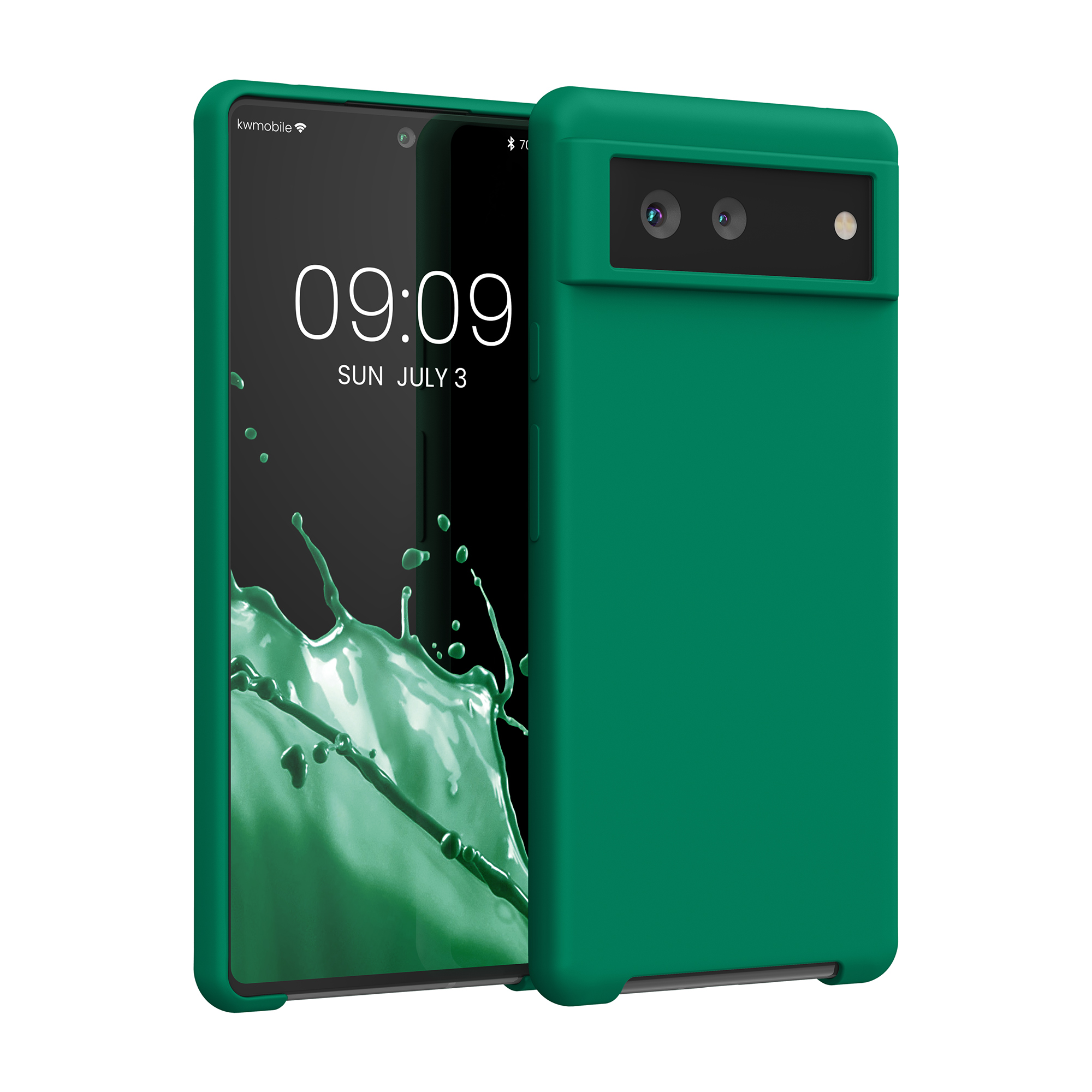 Pouzdro pro Google Pixel 6 kwmobile silikonové - smaragdová zelená