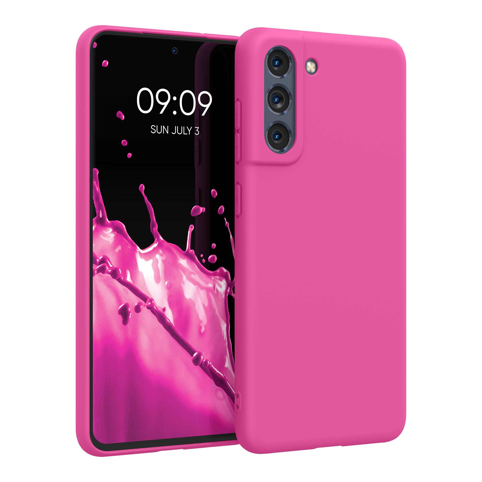 Kryt na mobil Galaxy S21 Fan Edition kwmobile Soft Cover neonově růžová