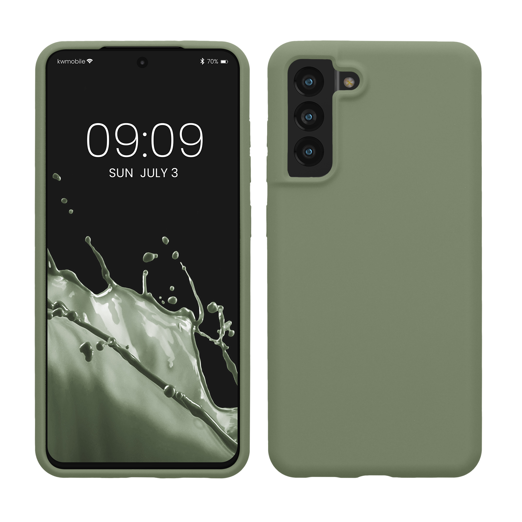 Kryt na mobil Galaxy S21 Fan Edition kwmobile šedozelená