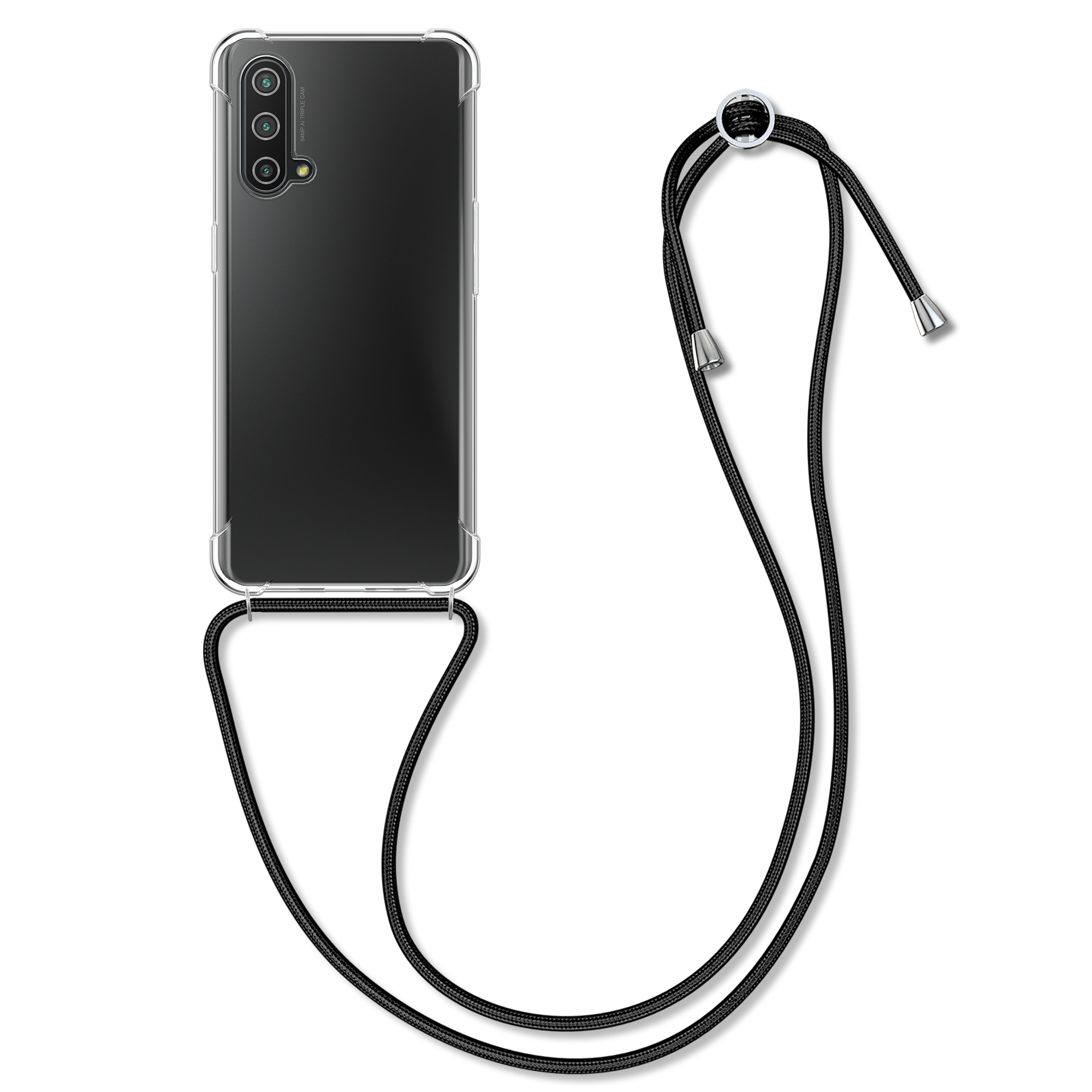 Crossbody kryt kwmobile pro OnePlus Nord CE 5G, černá / transparentní