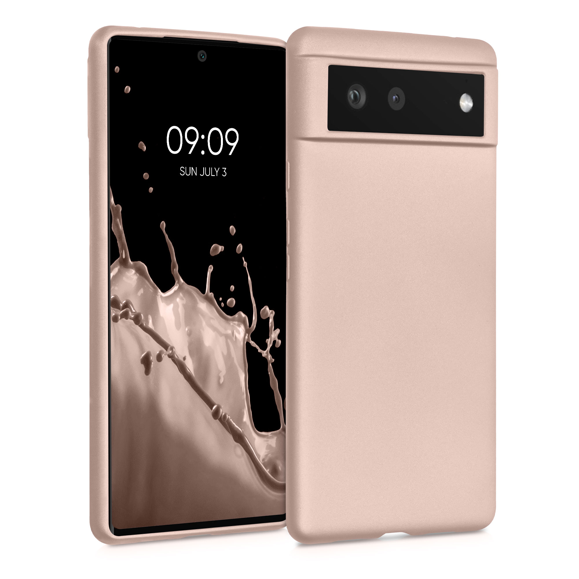 Zadní kryt kwmobile pro Google Pixel 6 - metalická růžově zlatá