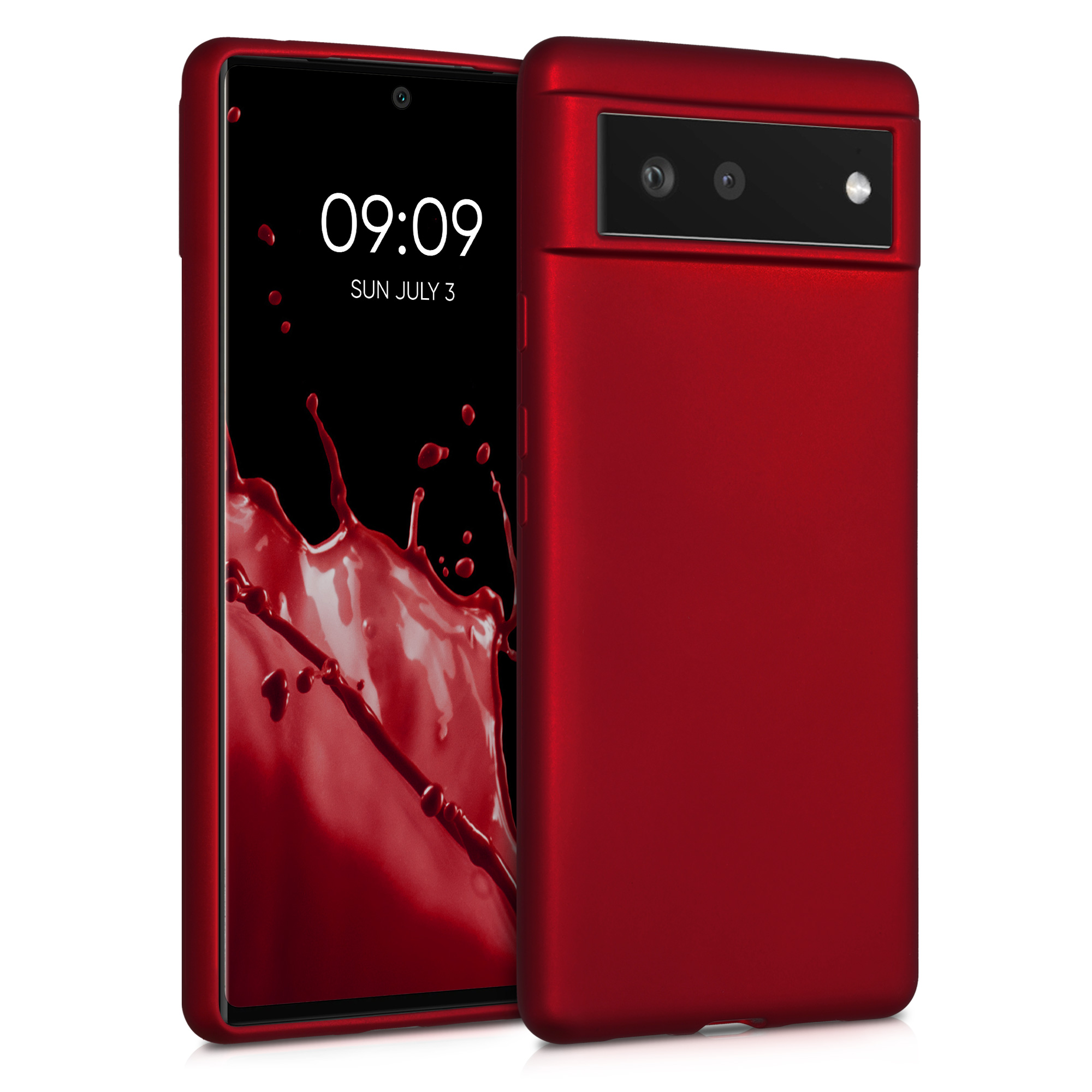Zadní kryt kwmobile pro Google Pixel 6 - metalická tmavě červená
