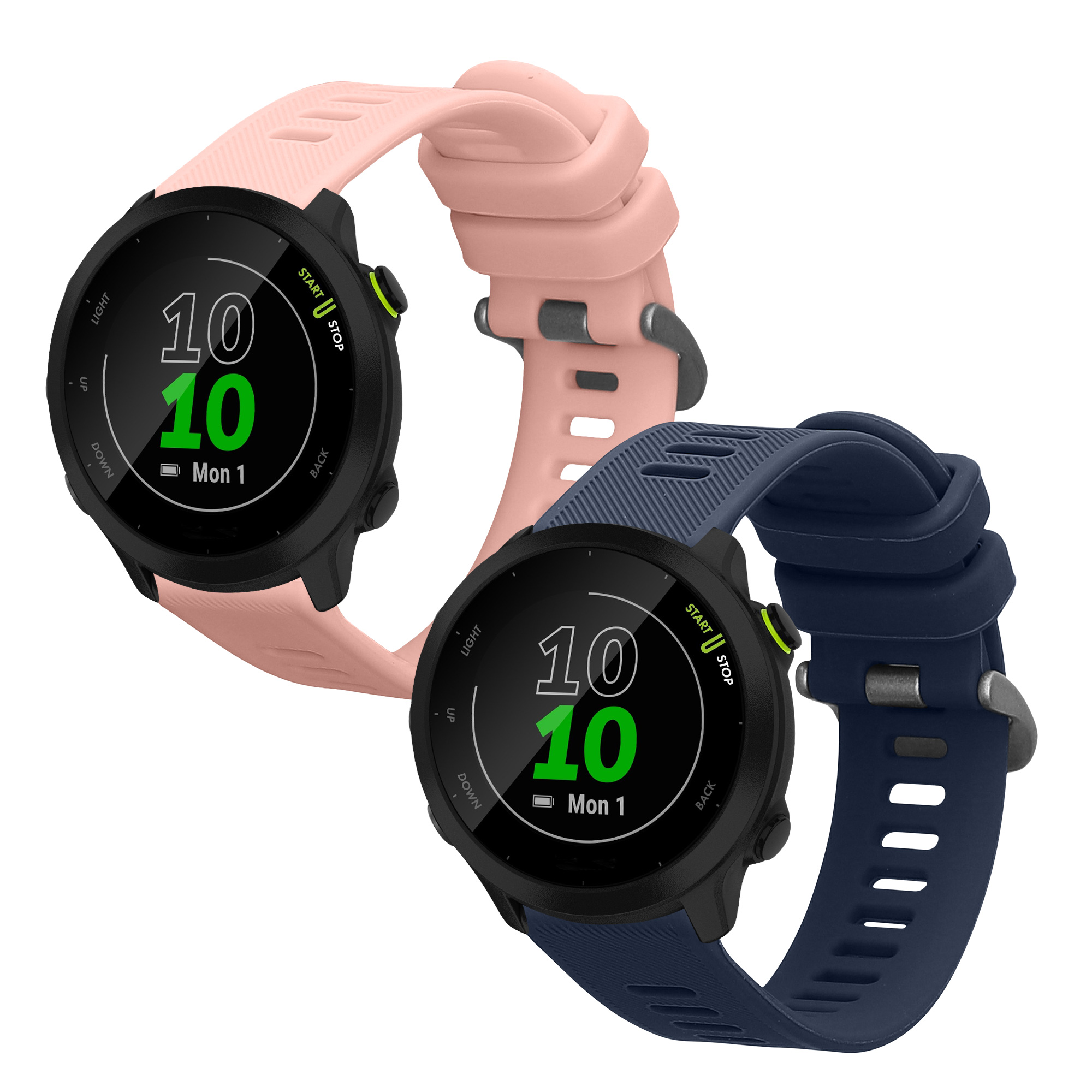 Řemínek Garmin Forerunner 55 / 165 / 2 kwmobile silikon 2 ks tmavě modrá 