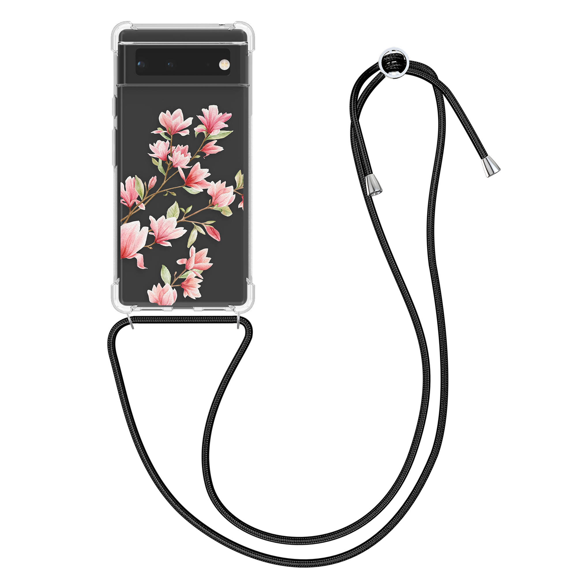 Crossbody kryt kwmobile pro Google Pixel 6 - magnólie růžová / bílá / transparentní