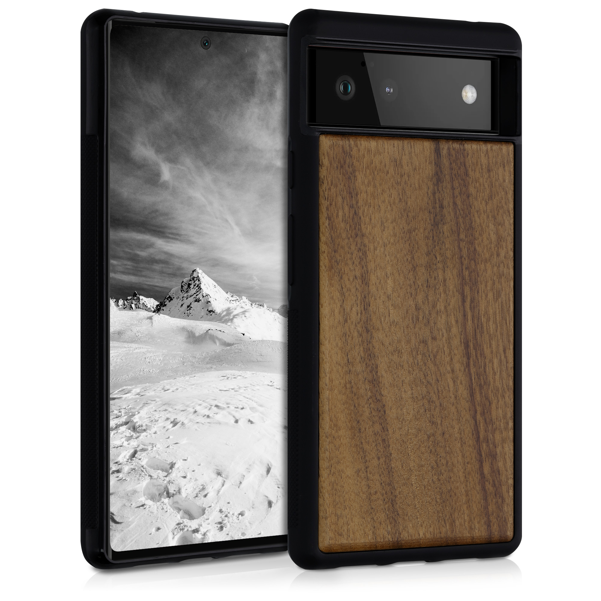 Zadní kryt kwmobile pro Google Pixel 6 - hard cover in dark brown