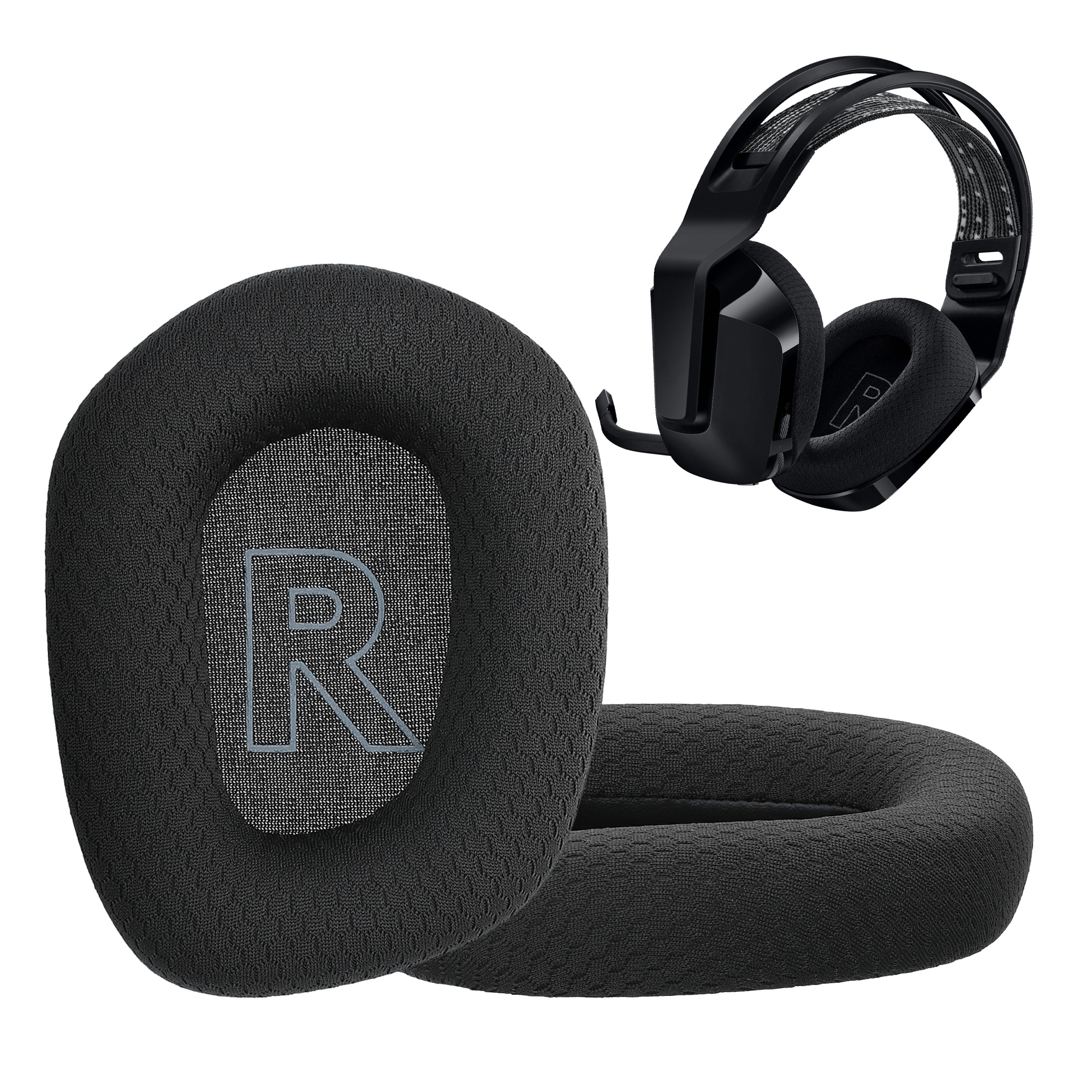 Náhradní náušníky Logitech G733 kwmobile 2 ks černý