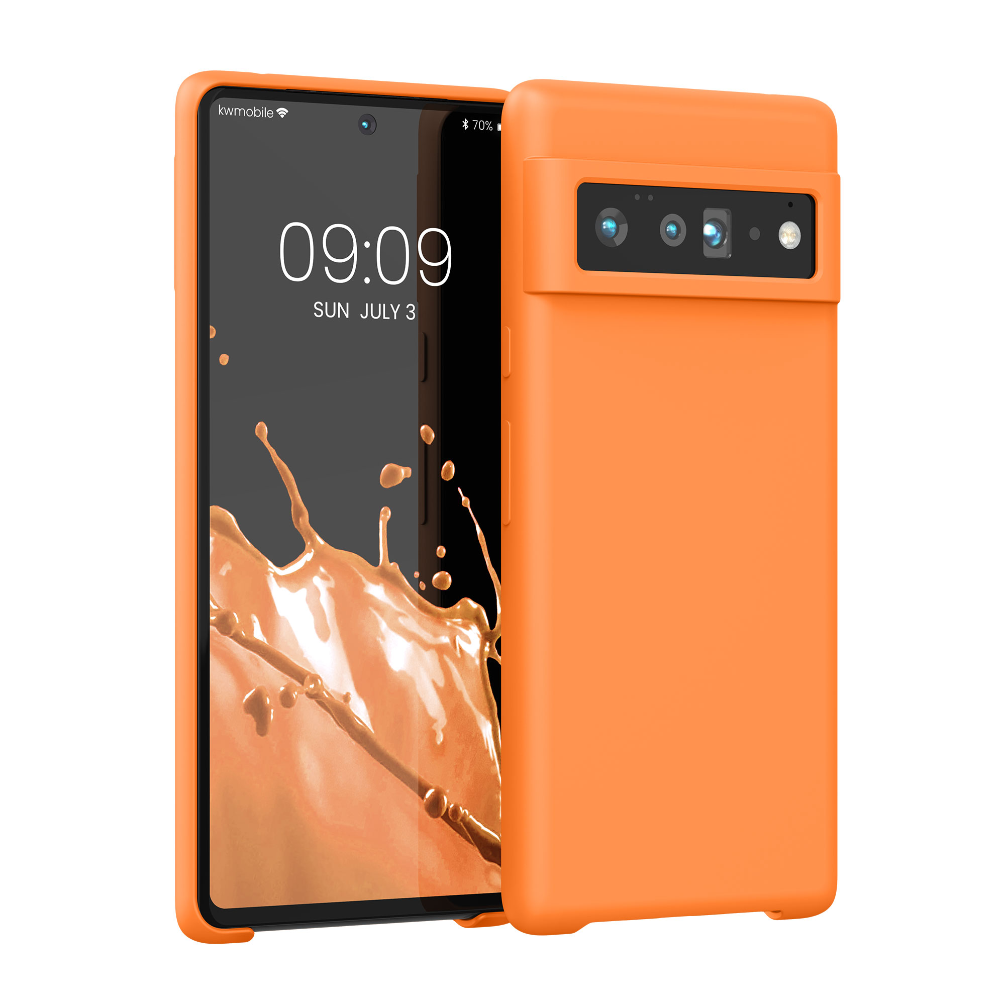 Silikonový kryt kwmobile pro Google Pixel 6 Pro - oranžová