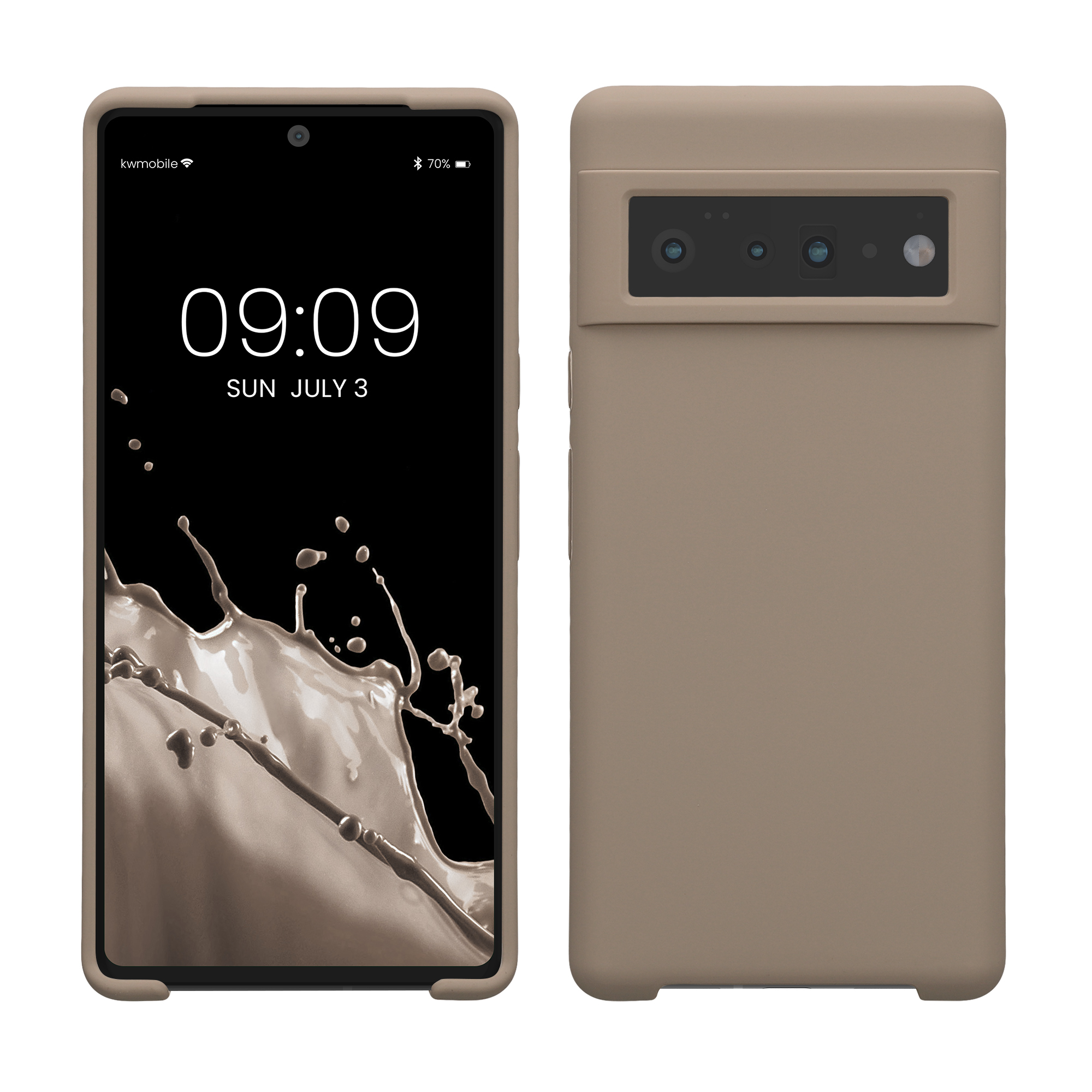 Silikonový kryt kwmobile pro Google Pixel 6 Pro - wireless charging taupe